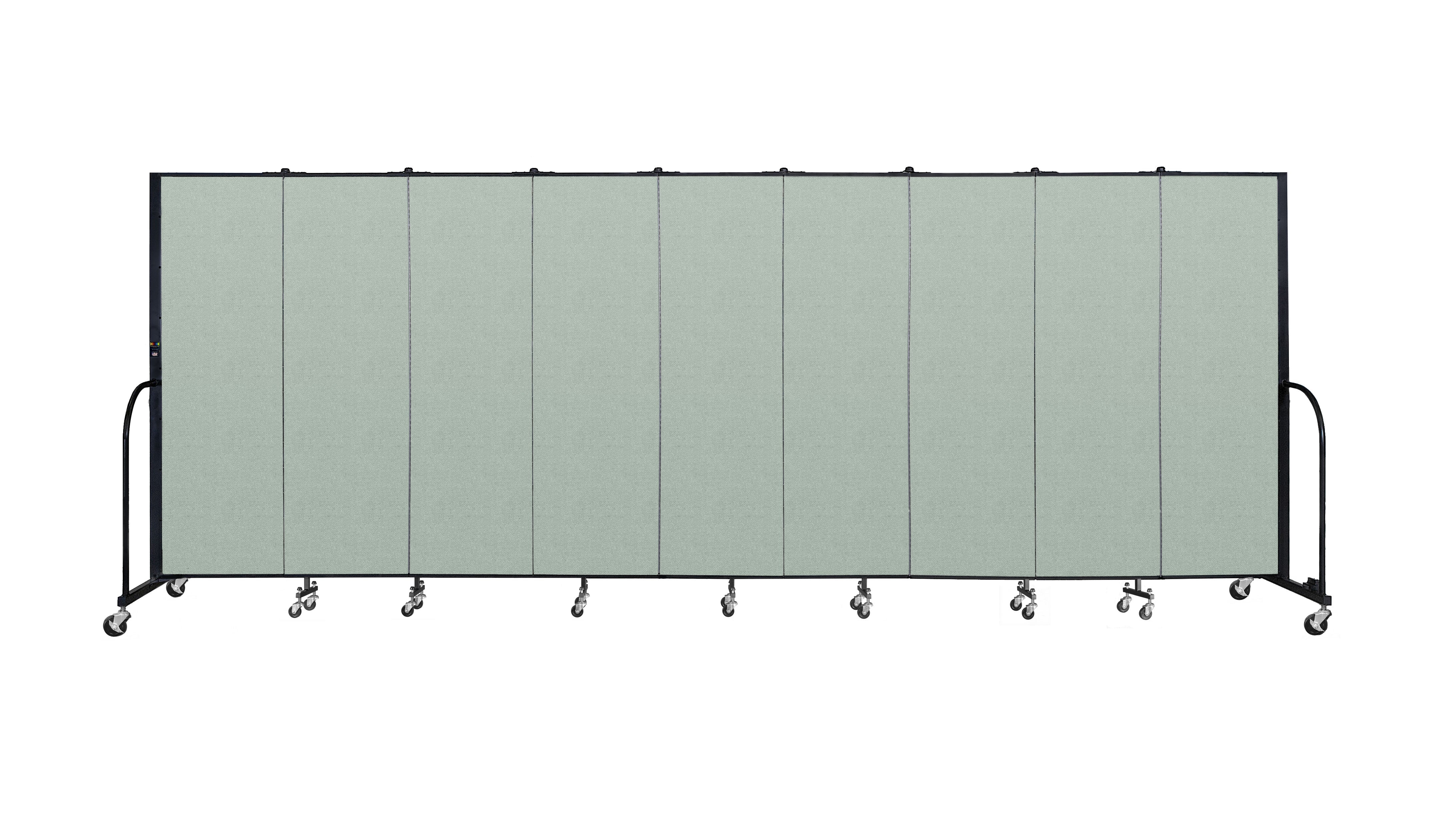 Signature Room Divider - 6'H x 16' 9"L - 9 Panel, Mint, Vinyl