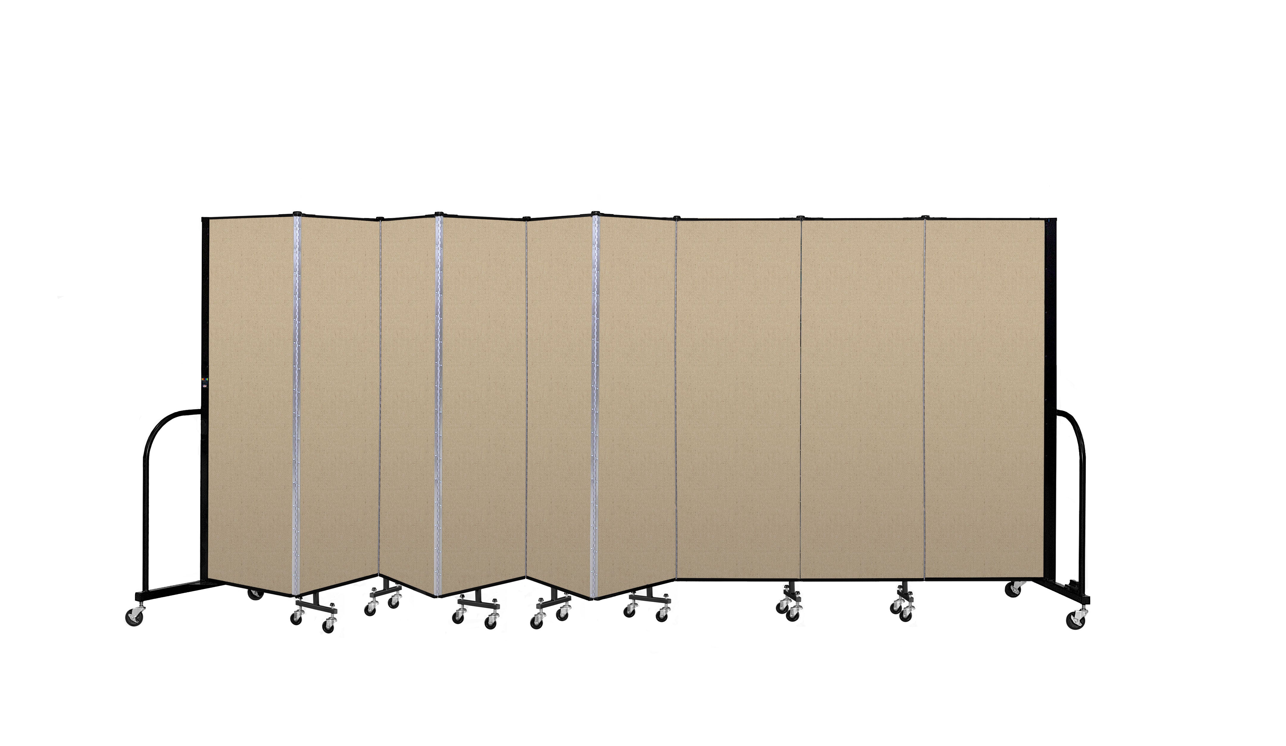 Signature Room Divider - 6'H x 16' 9"L - 9 Panel, Sandalwood, Vinyl