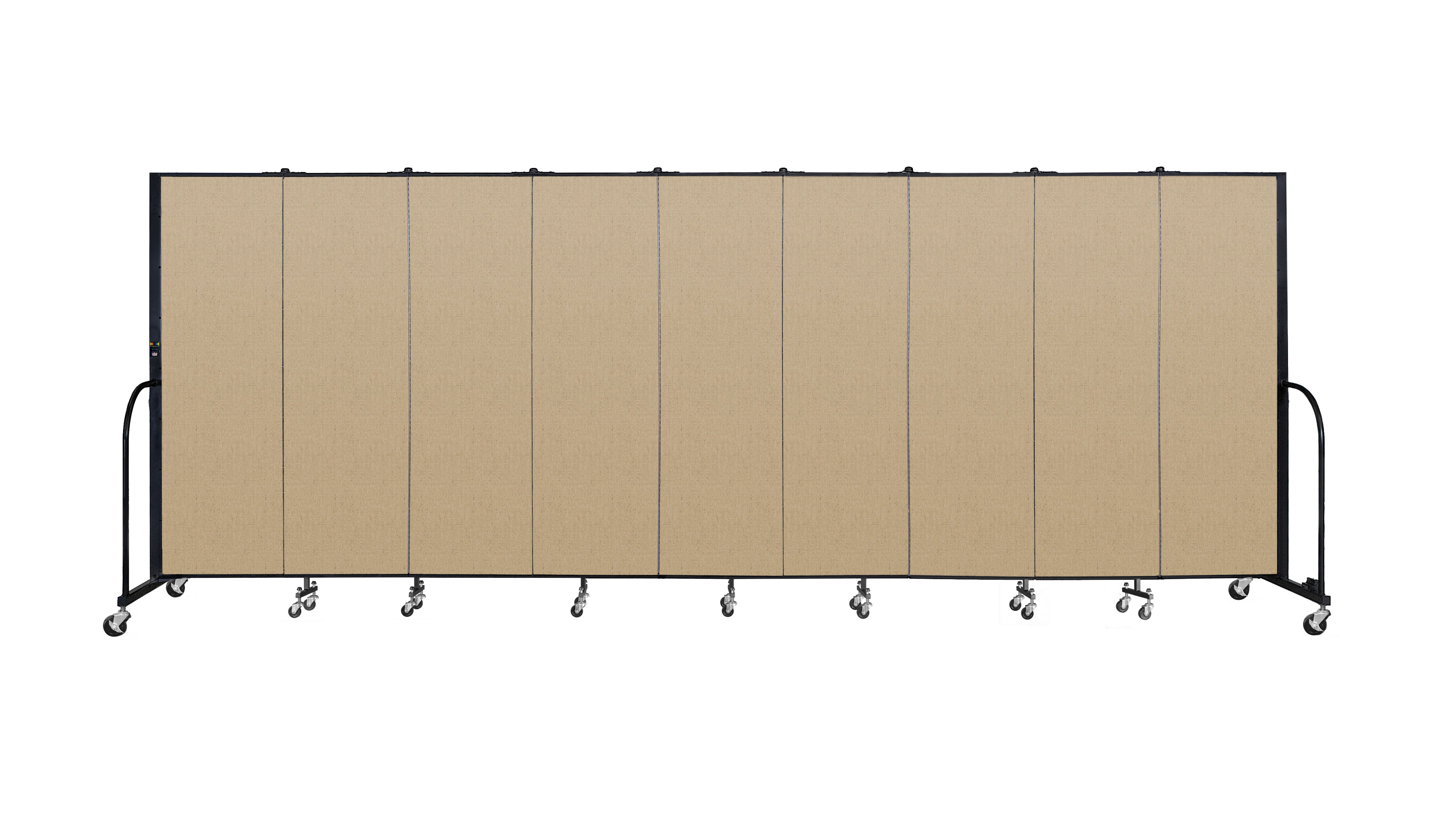 Signature Room Divider - 6'H x 16' 9"L - 9 Panel, Sandalwood, Vinyl