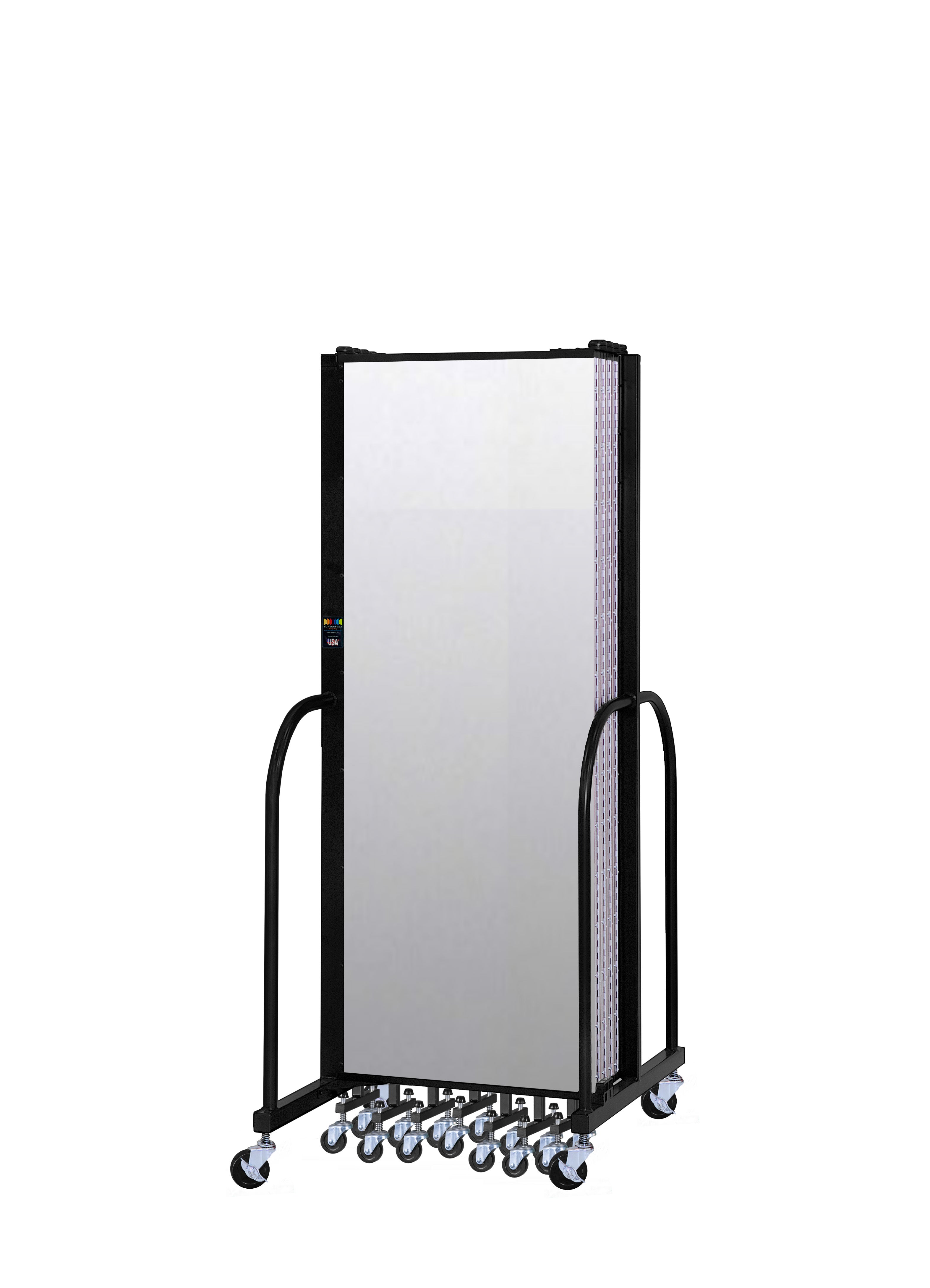 Signature Room Divider - 6'H x 16' 9"L - 9 Panel, Ice, Vinyl