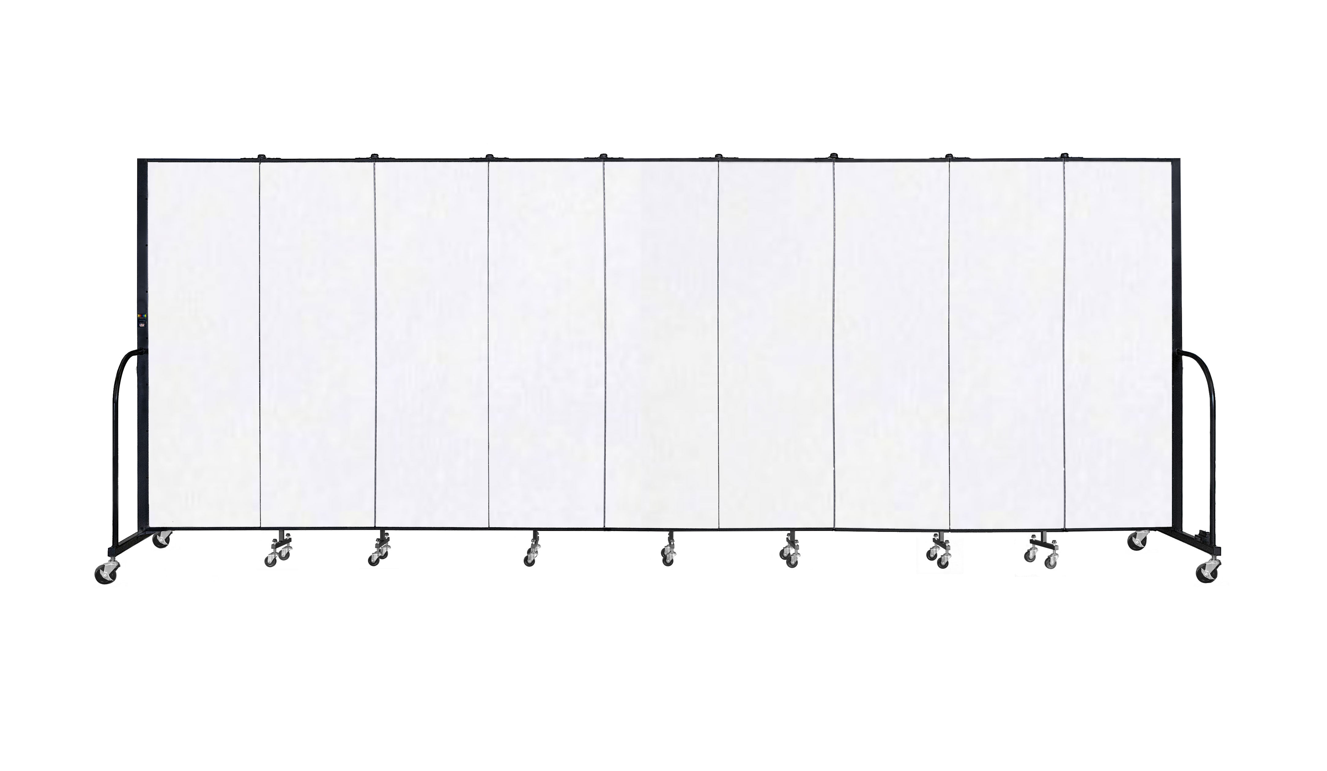 Signature Room Divider - 6'H x 16' 9"L - 9 Panel, Ice, Vinyl