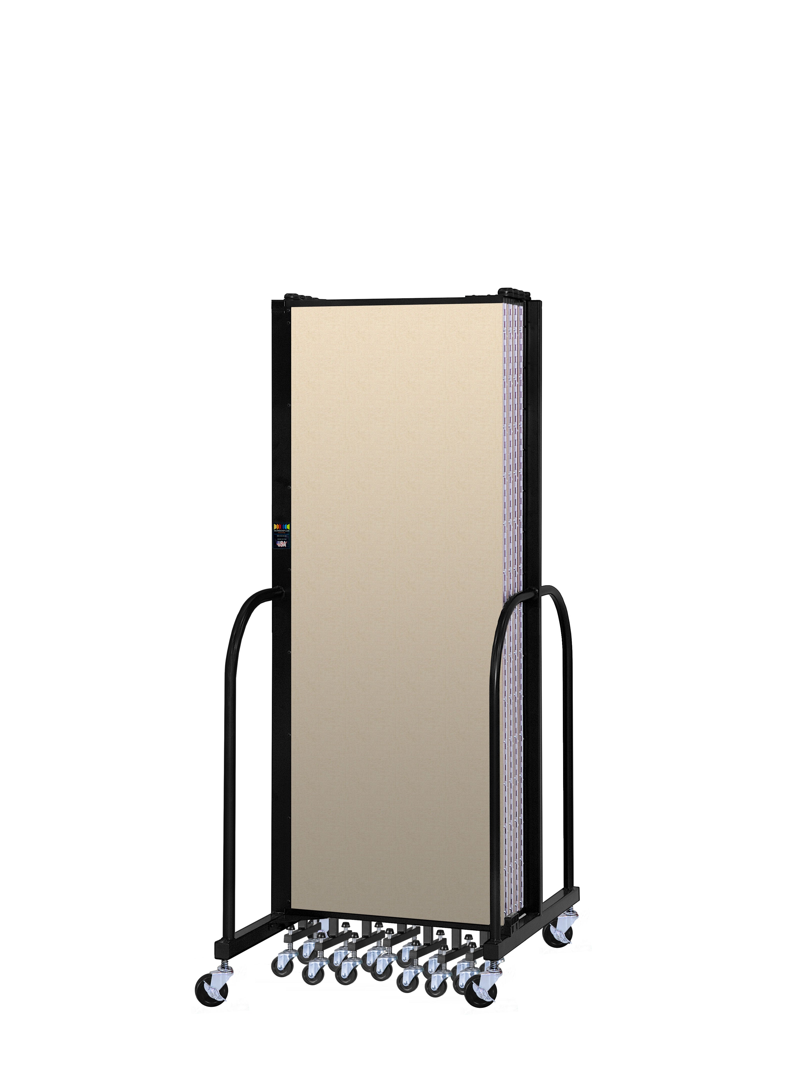 Signature Room Divider - 6'H x 16' 9"L - 9 Panel, Hazelnut, Vinyl