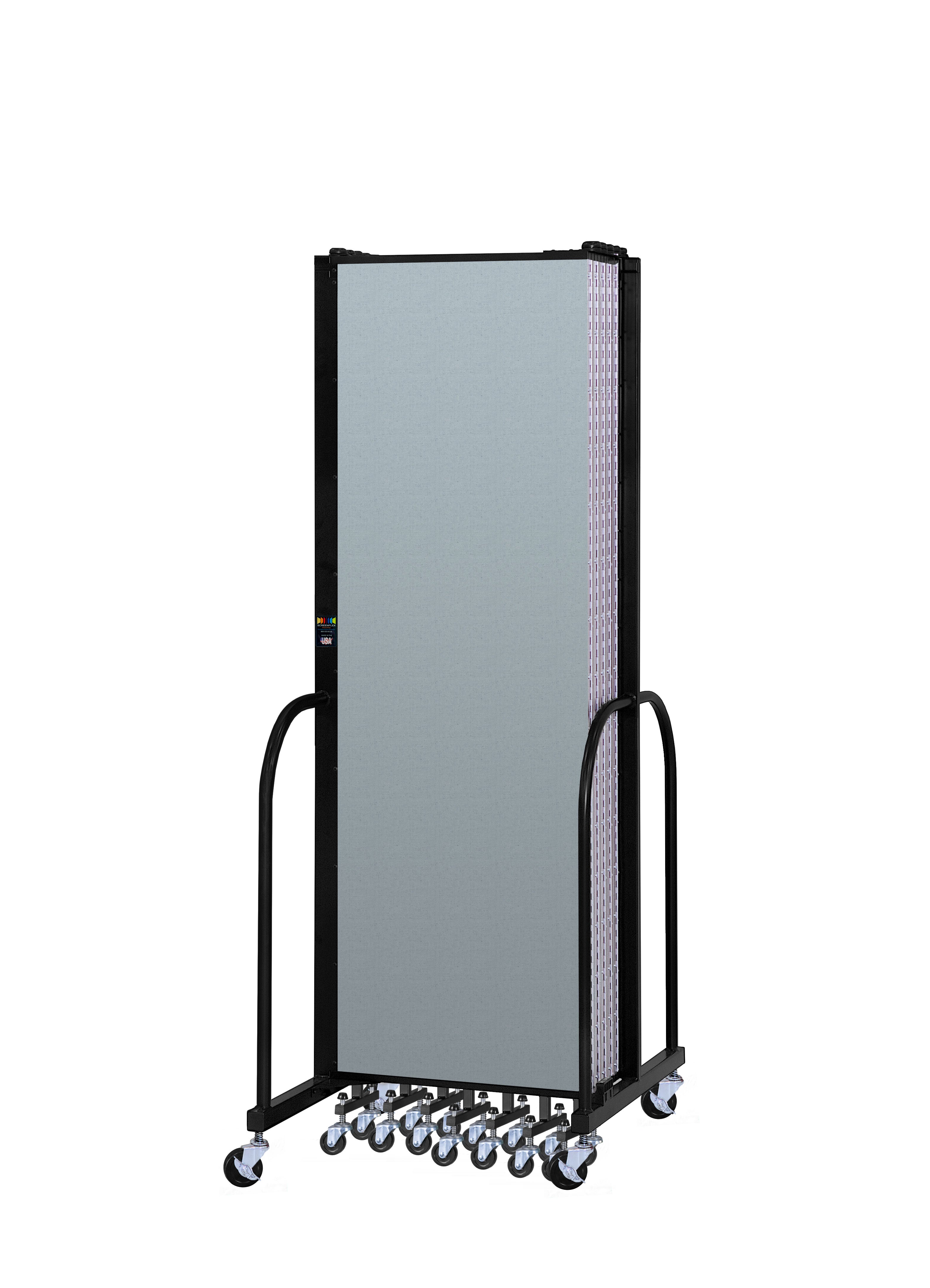 Signature Room Divider - 6' 8"H x 20' 5"L - 11 Panel, Blue Tide, Vinyl