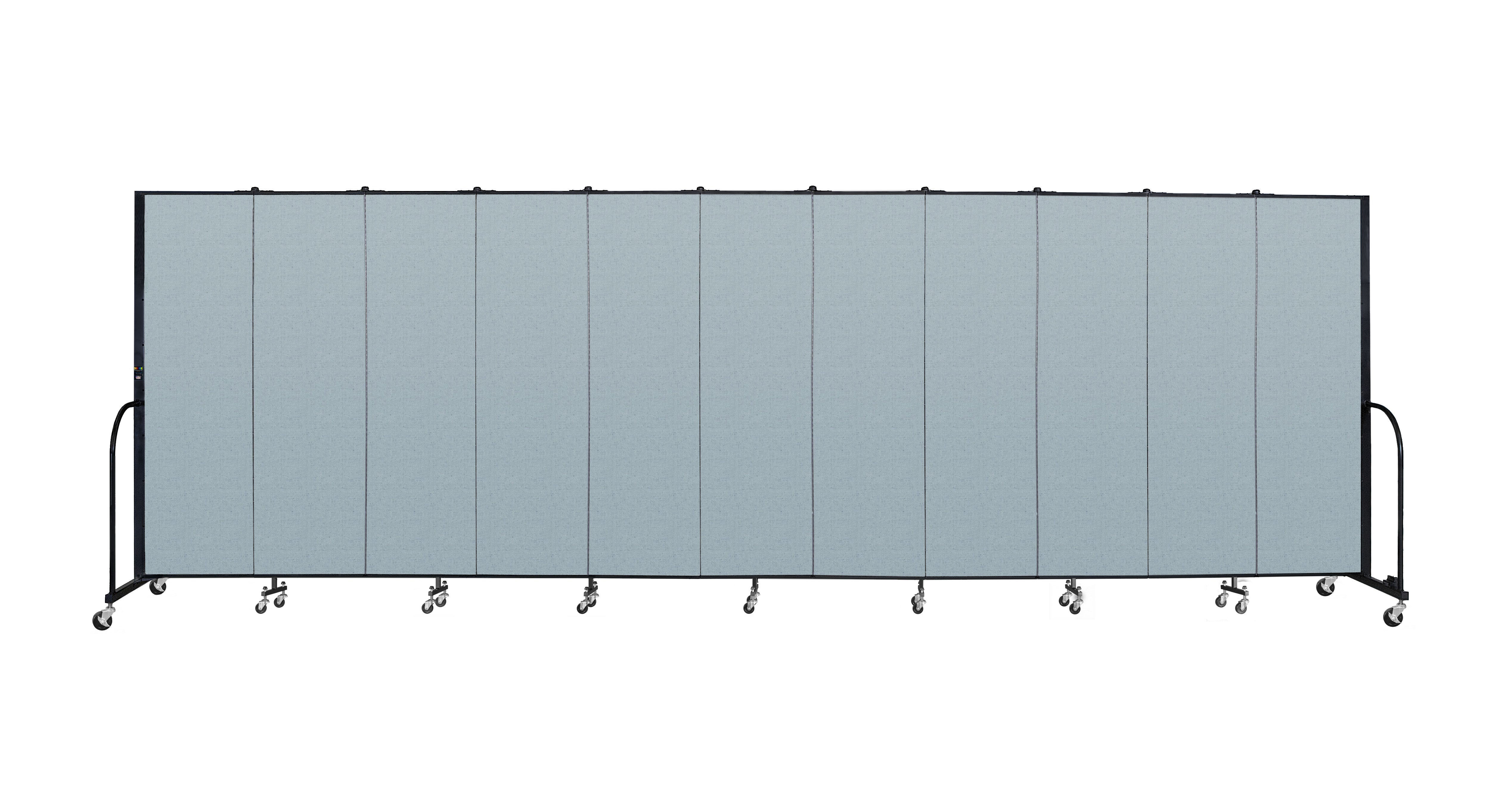 Signature Room Divider - 6' 8"H x 20' 5"L - 11 Panel, Blue Tide, Vinyl