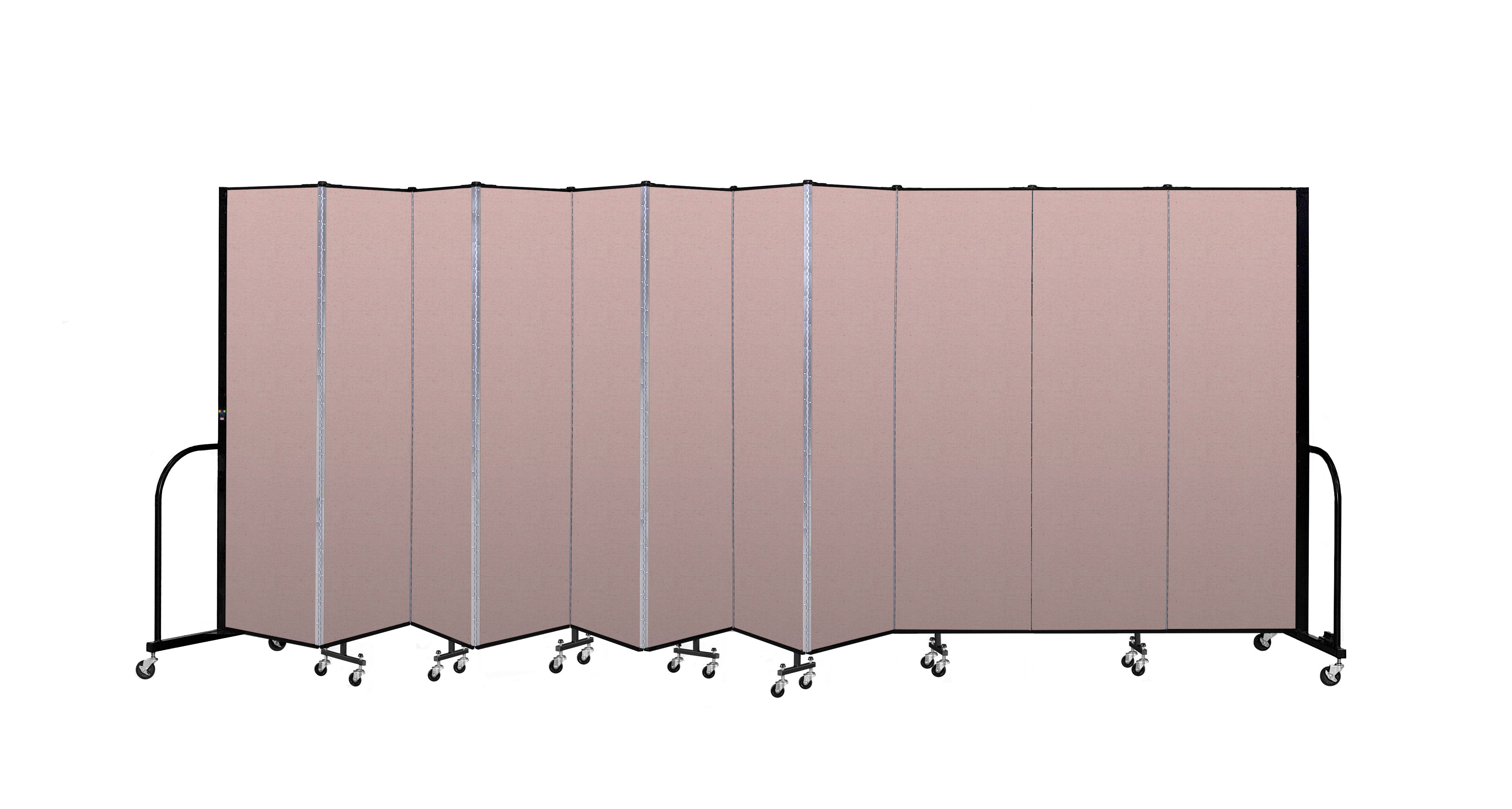 Signature Room Divider - 6' 8"H x 20' 5"L - 11 Panel, Rasberry, Vinyl