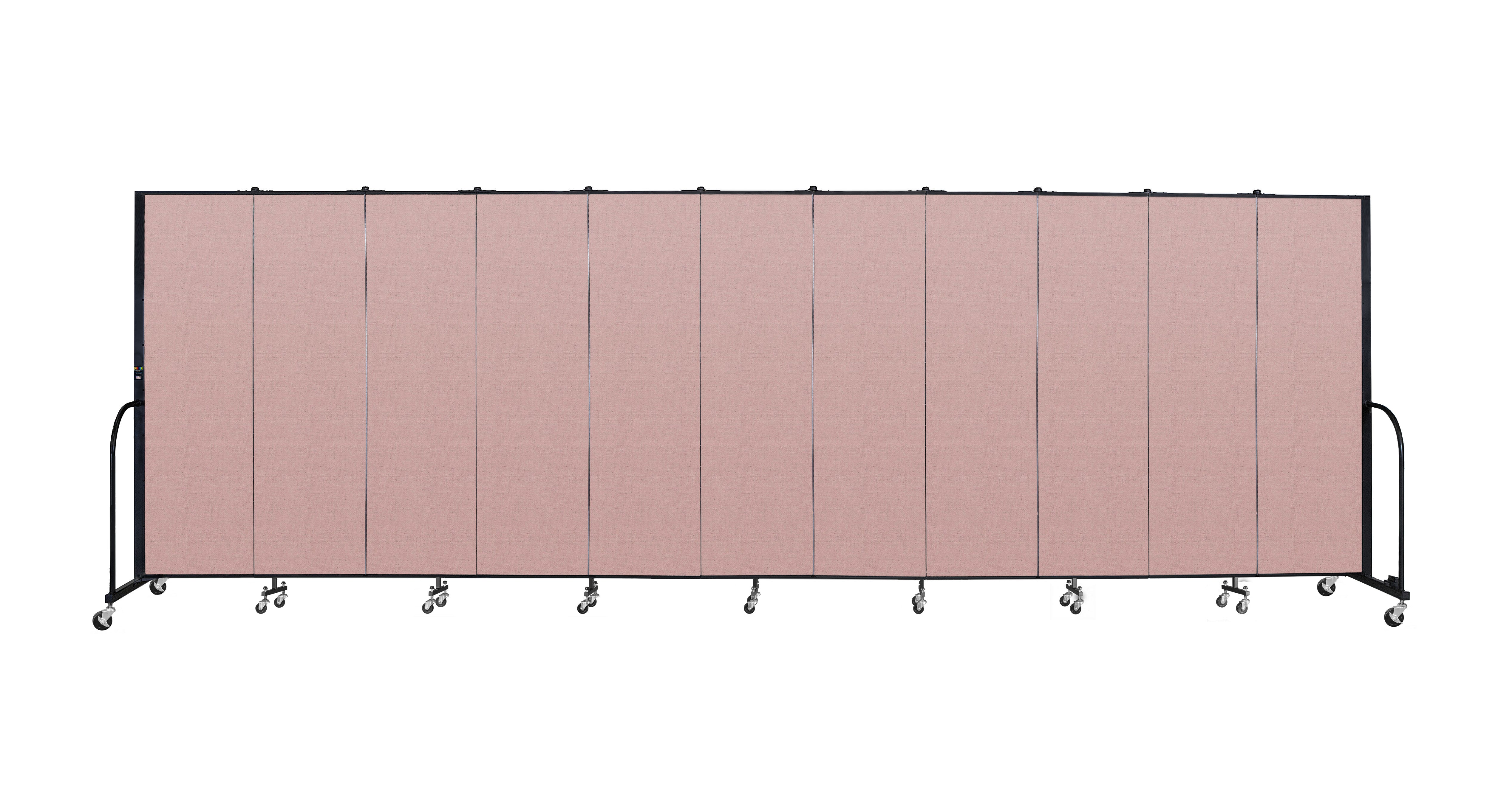 Signature Room Divider - 6' 8"H x 20' 5"L - 11 Panel, Rasberry, Vinyl