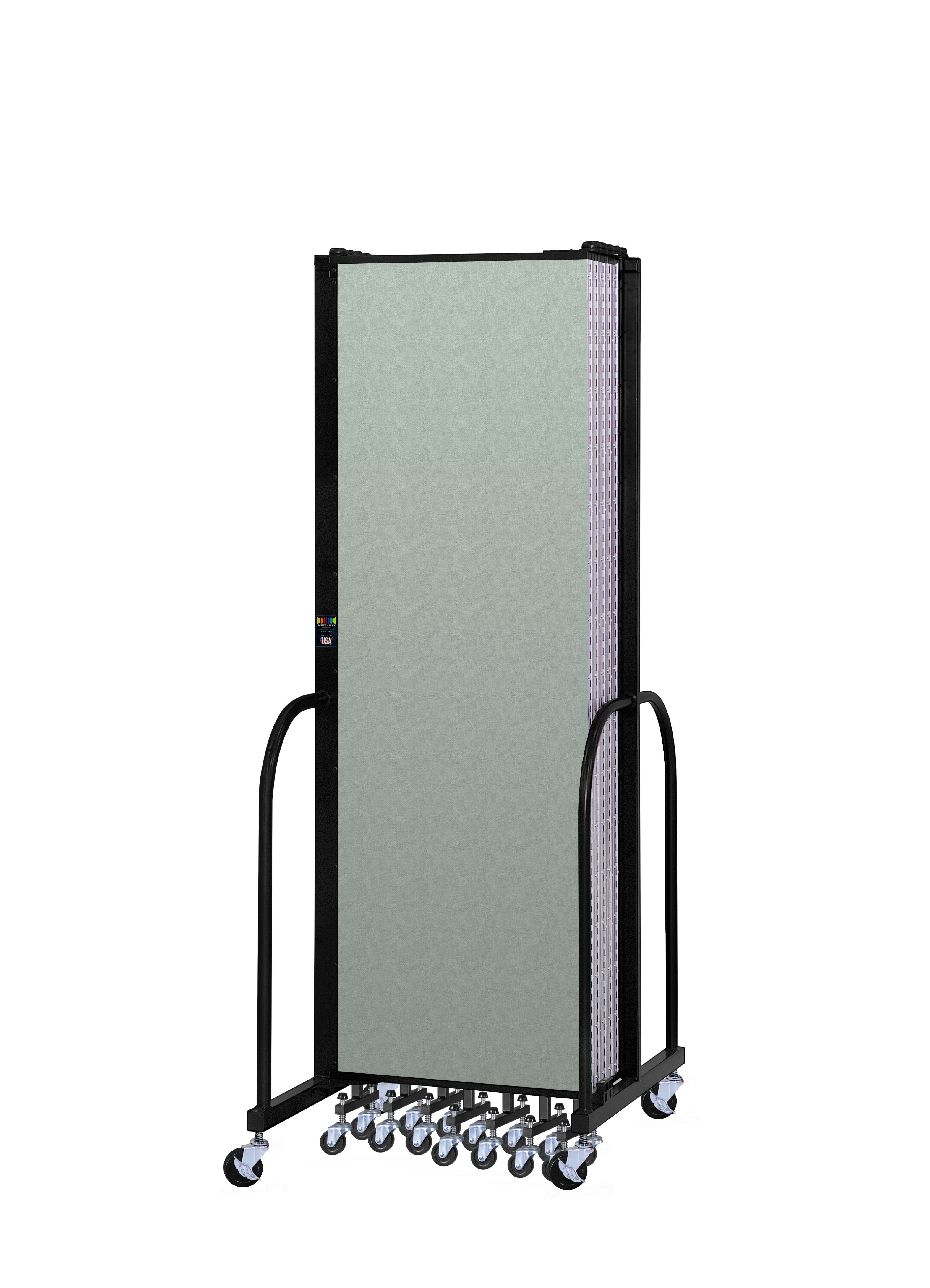 Signature Room Divider - 6' 8"H x 20' 5"L - 11 Panel, Mint, Vinyl