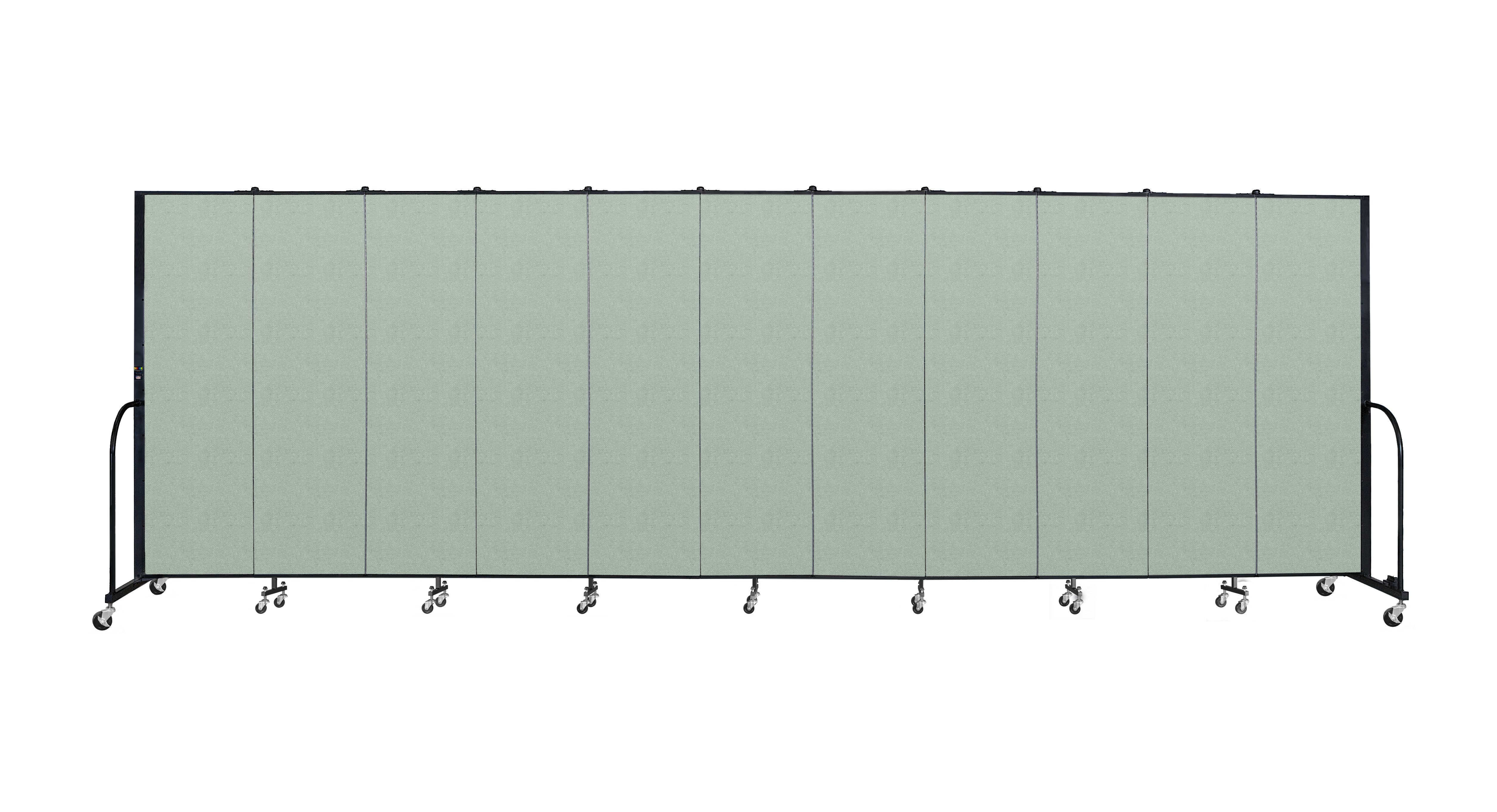 Signature Room Divider - 6' 8"H x 20' 5"L - 11 Panel, Mint, Vinyl