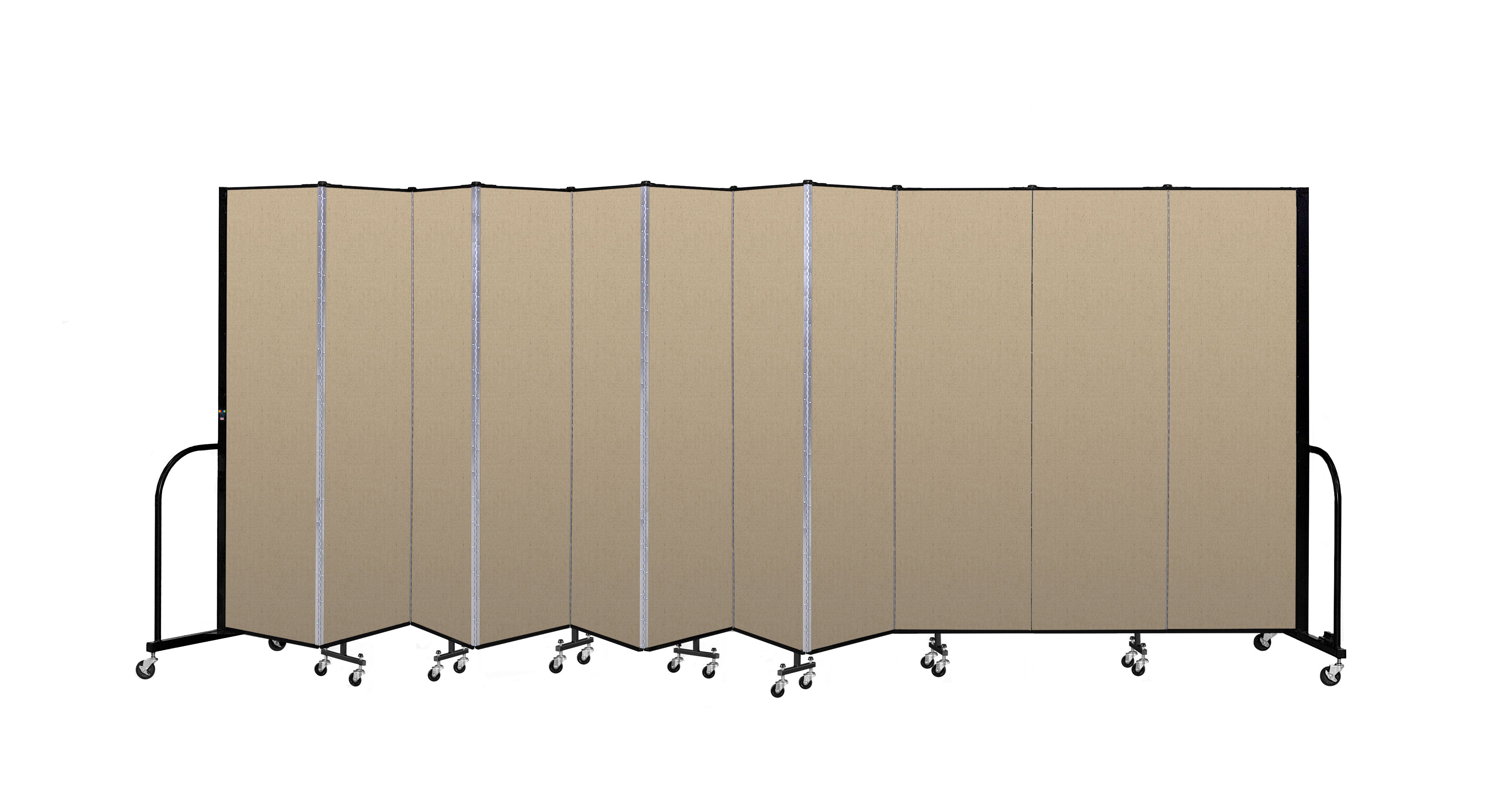 Signature Room Divider - 6' 8"H x 20' 5"L - 11 Panel, Sandalwood, Vinyl