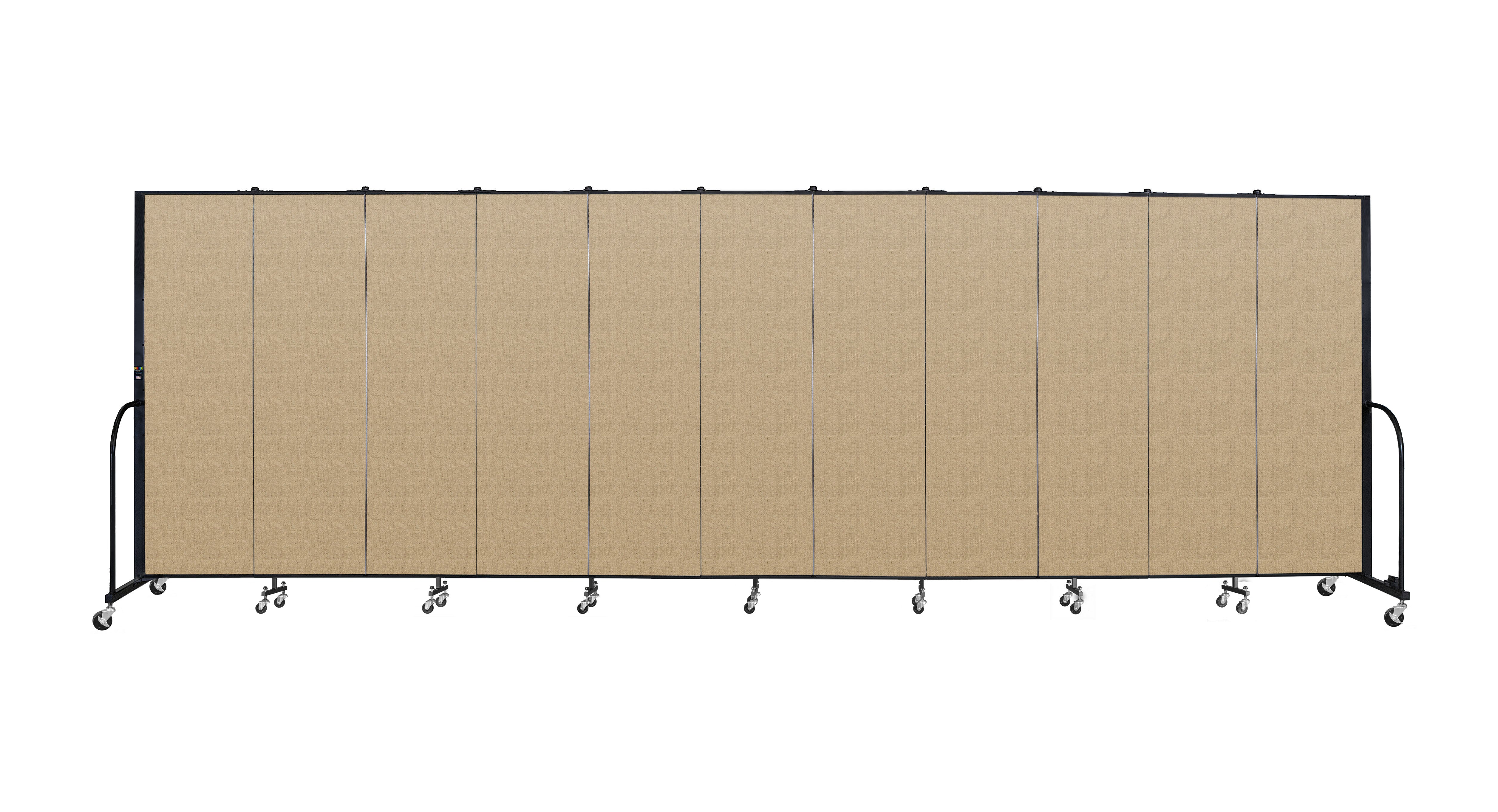 Signature Room Divider - 6' 8"H x 20' 5"L - 11 Panel, Sandalwood, Vinyl