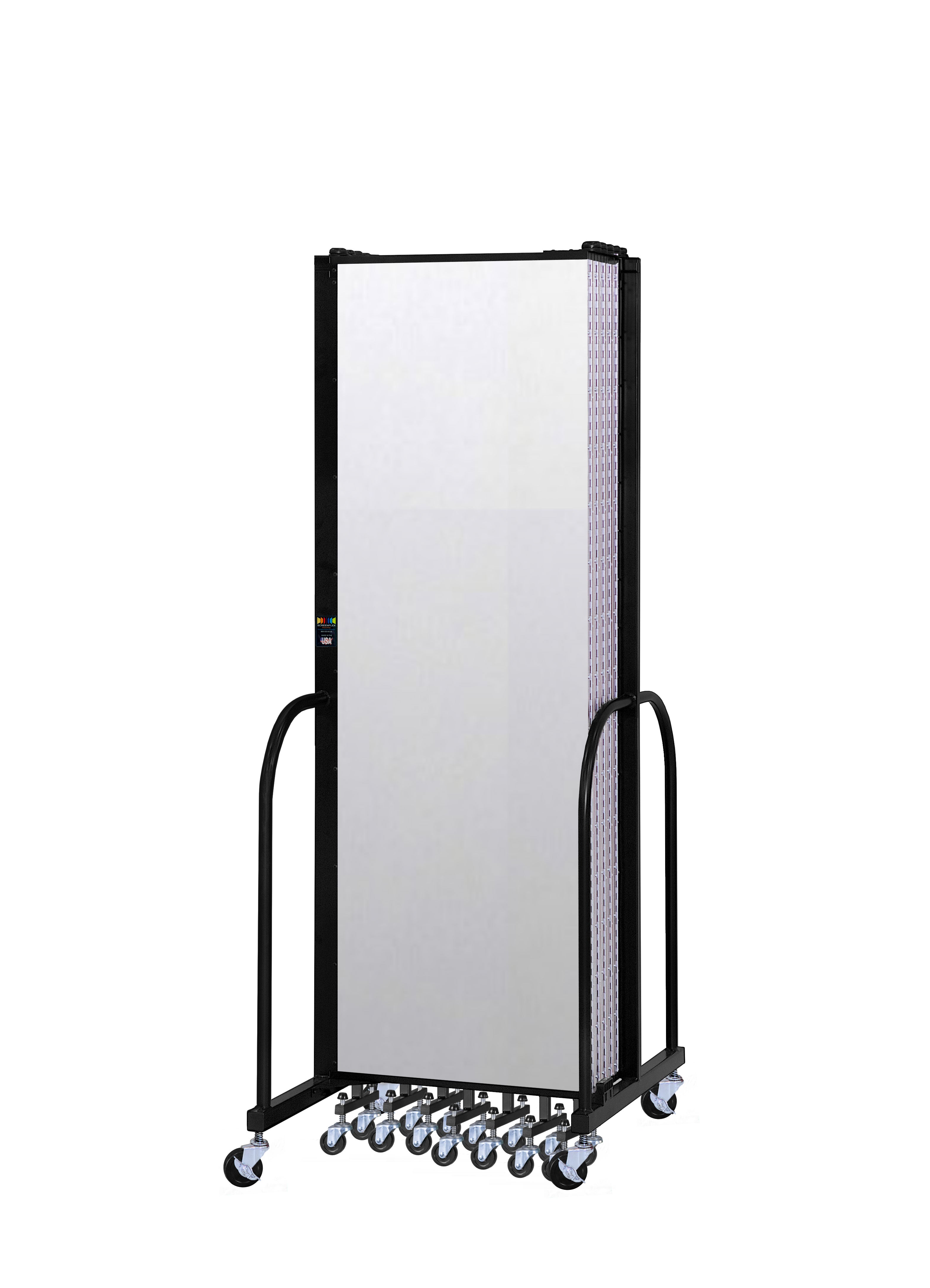 Signature Room Divider - 6' 8"H x 20' 5"L - 11 Panel, Ice, Vinyl