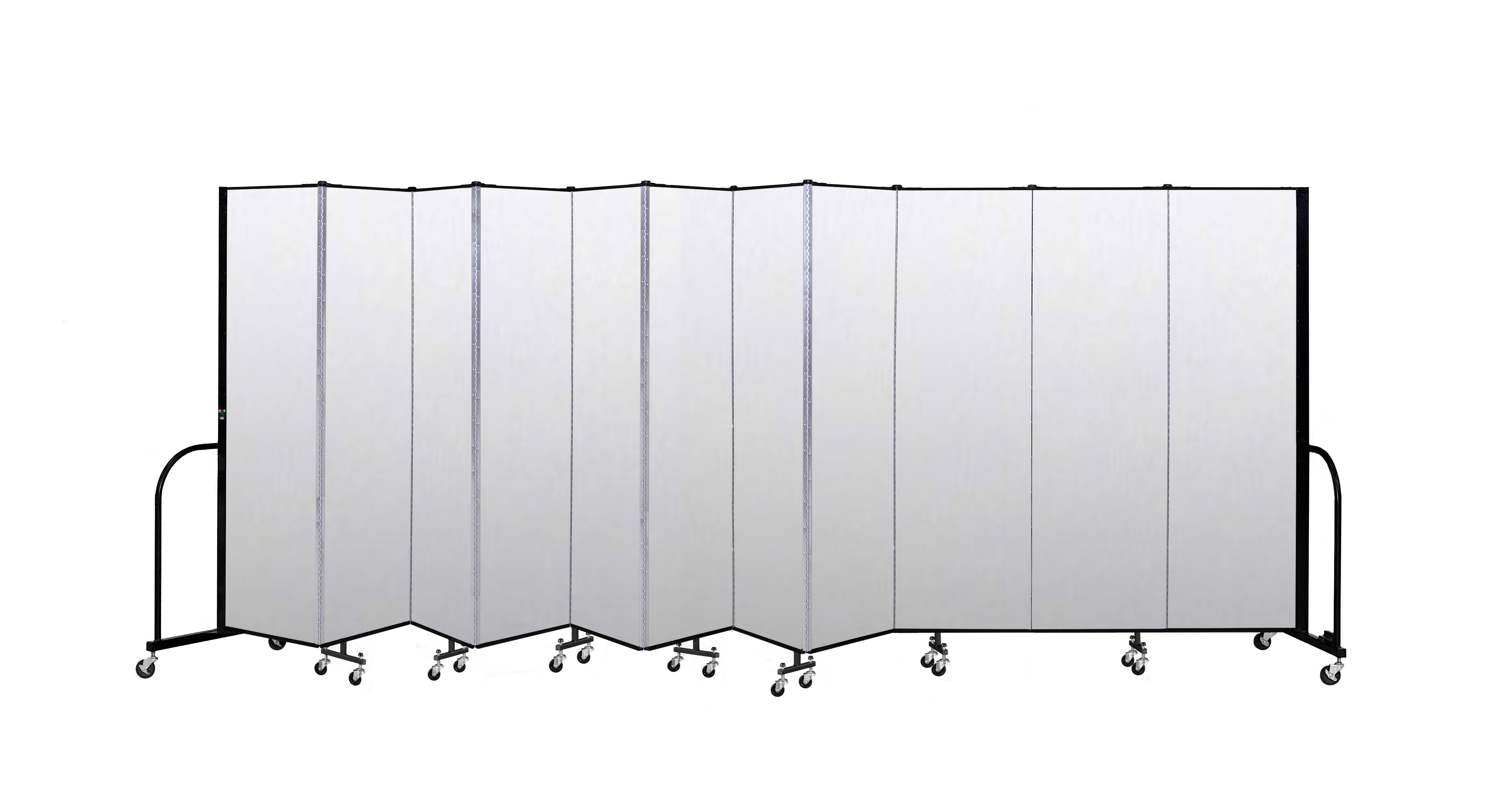 Signature Room Divider - 6' 8"H x 20' 5"L - 11 Panel, Ice, Vinyl