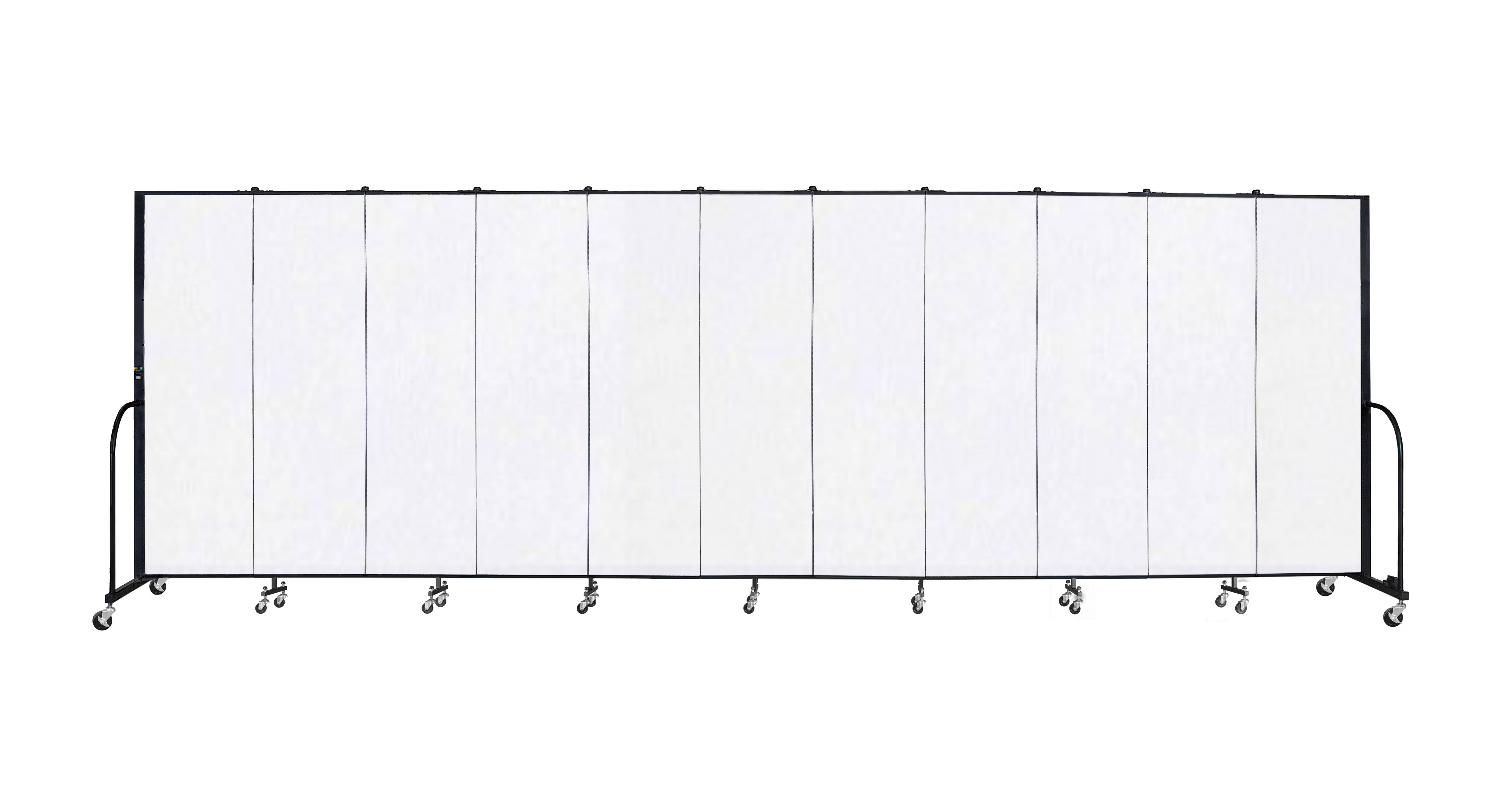 Signature Room Divider - 6' 8"H x 20' 5"L - 11 Panel, Ice, Vinyl