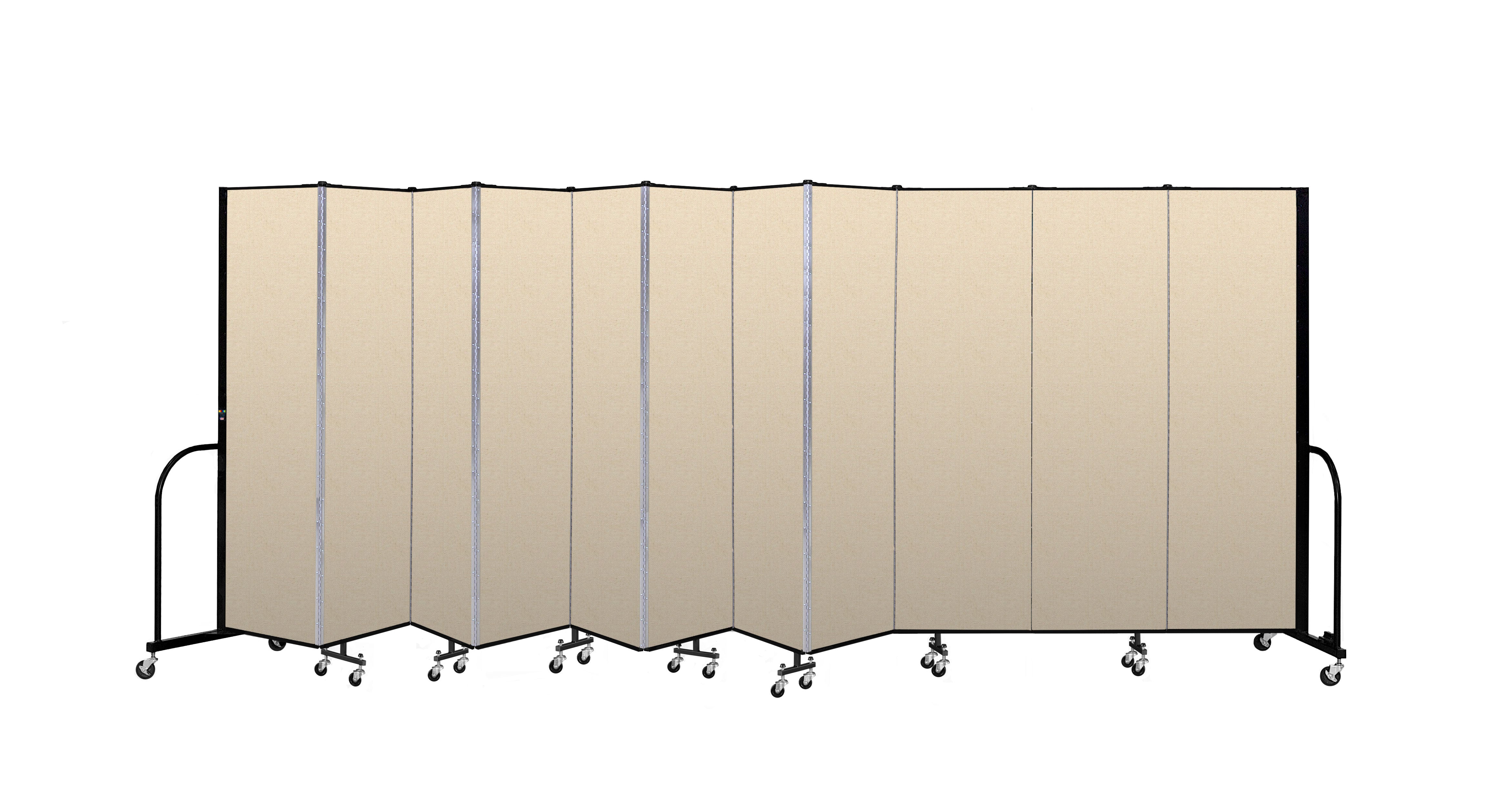 Signature Room Divider - 6' 8"H x 20' 5"L - 11 Panel, Hazelnut, Vinyl