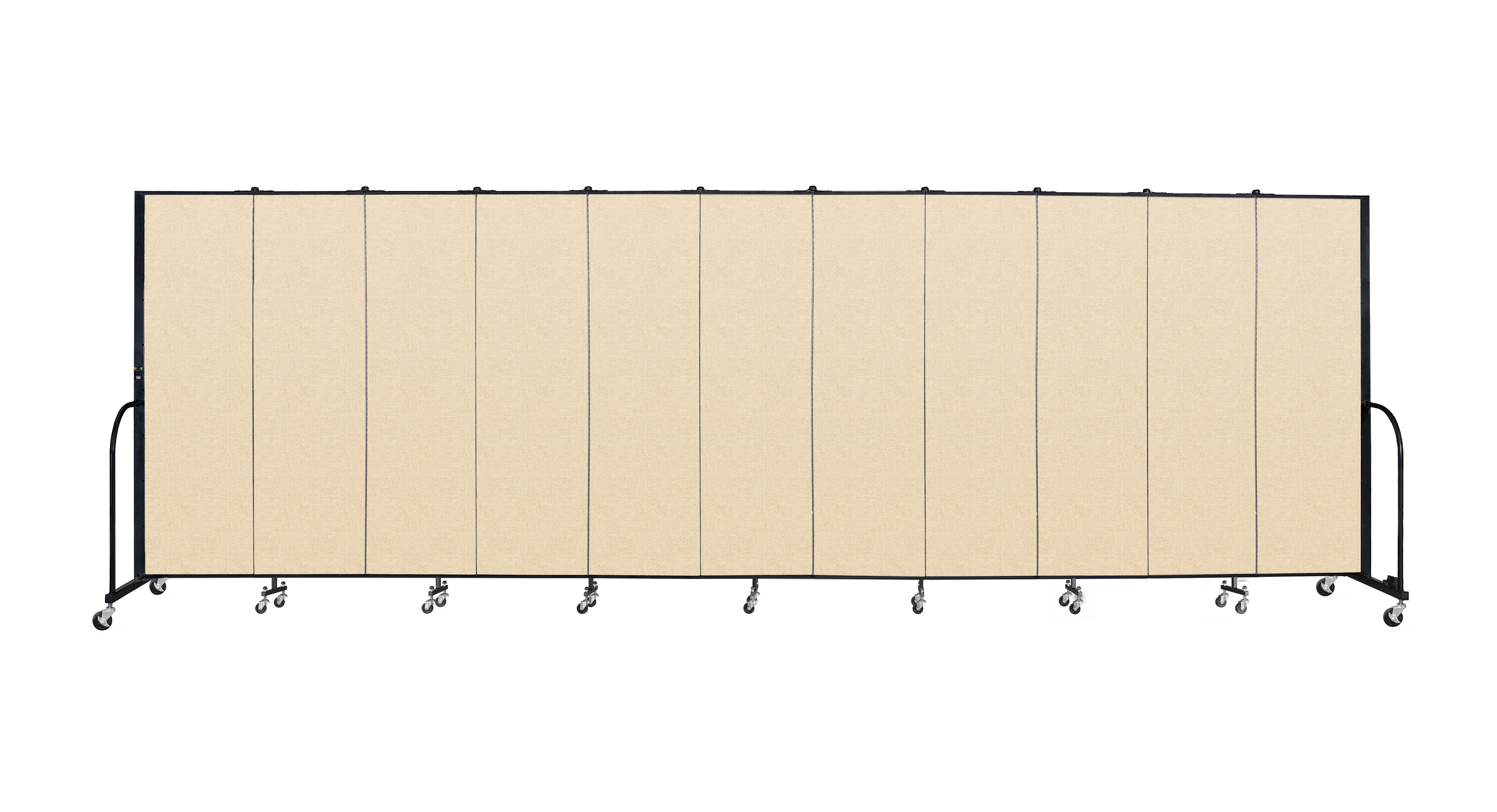 Signature Room Divider - 6' 8"H x 20' 5"L - 11 Panel, Hazelnut, Vinyl