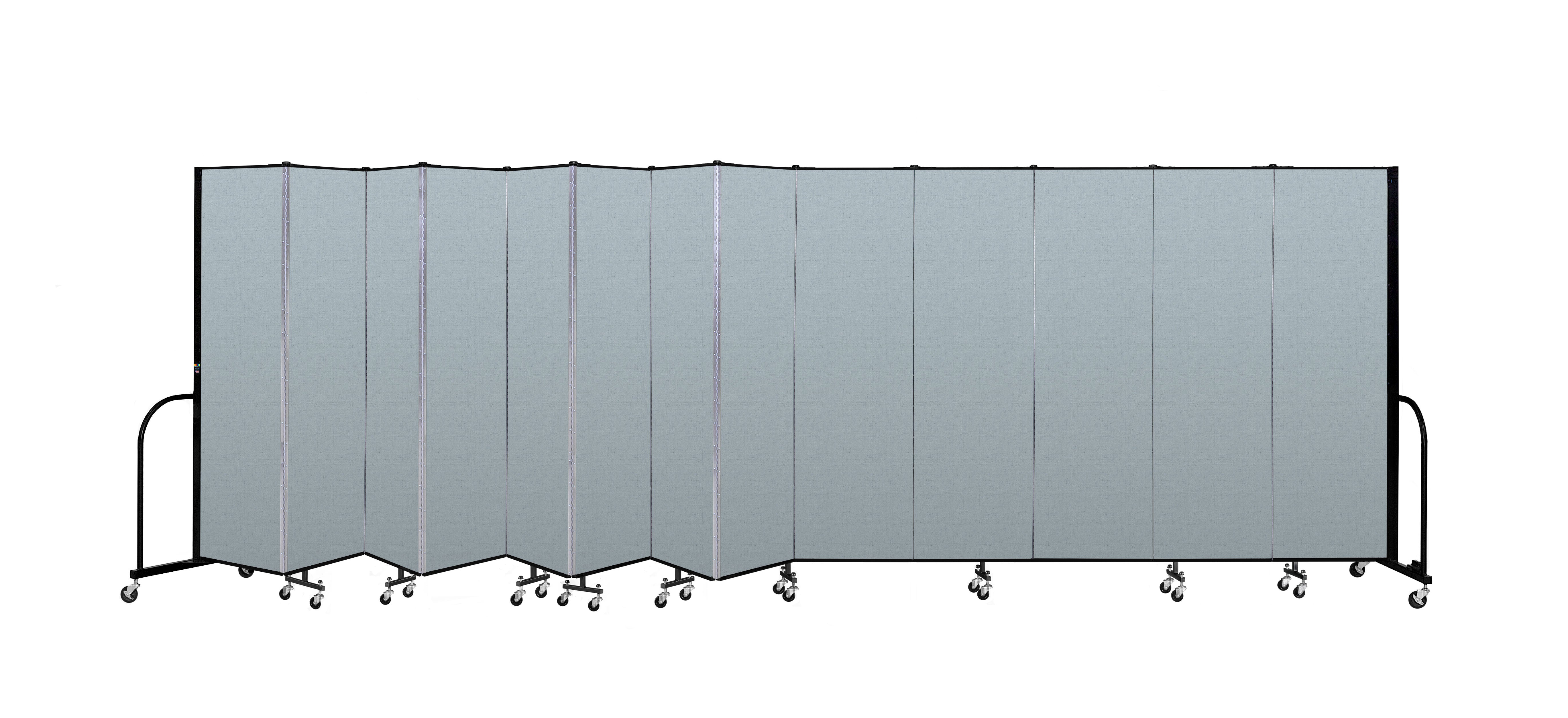 Signature Room Divider - 6' 8"H x 24' 1"L - 13 Panel, Blue Tide, Vinyl