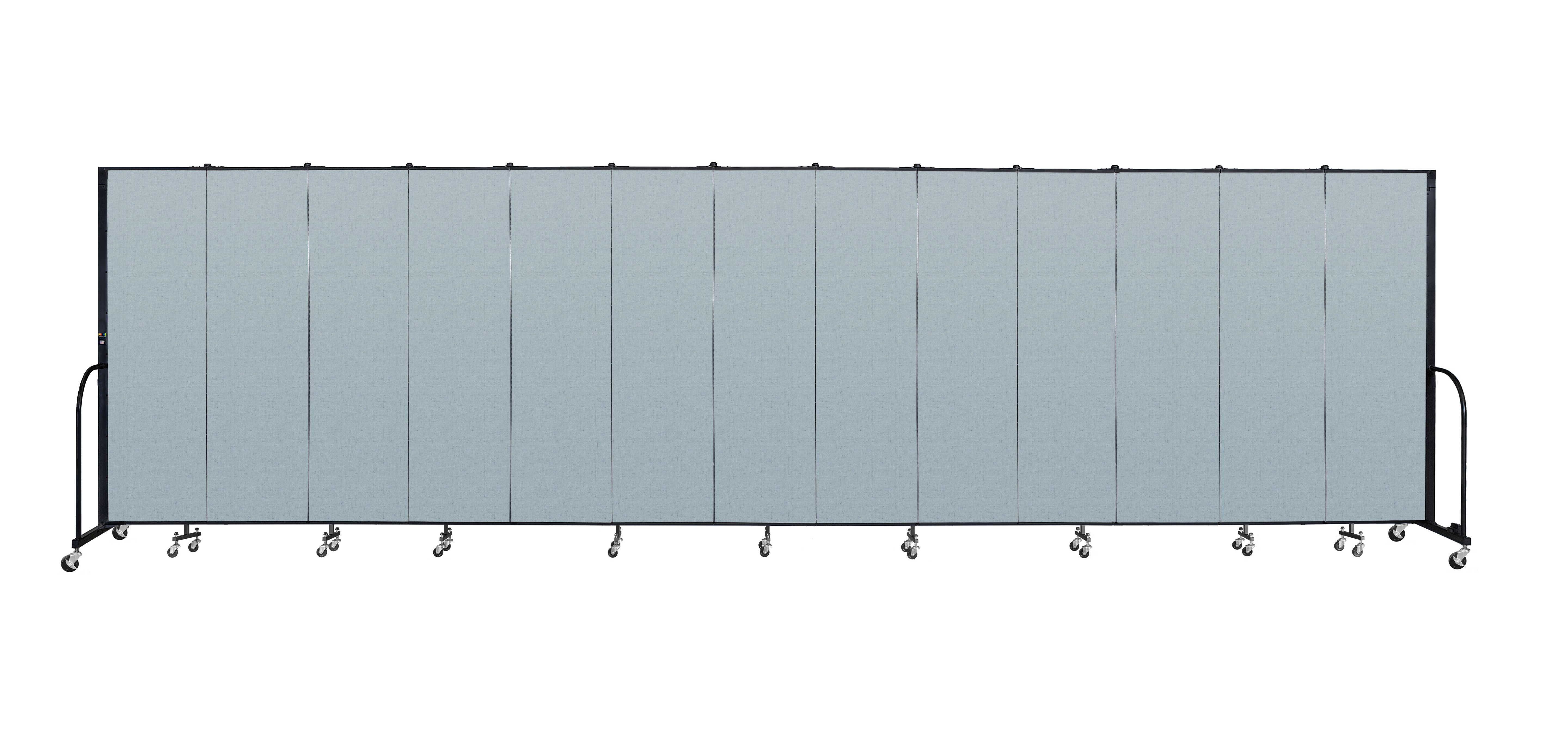 Signature Room Divider - 6' 8"H x 24' 1"L - 13 Panel, Blue Tide, Vinyl