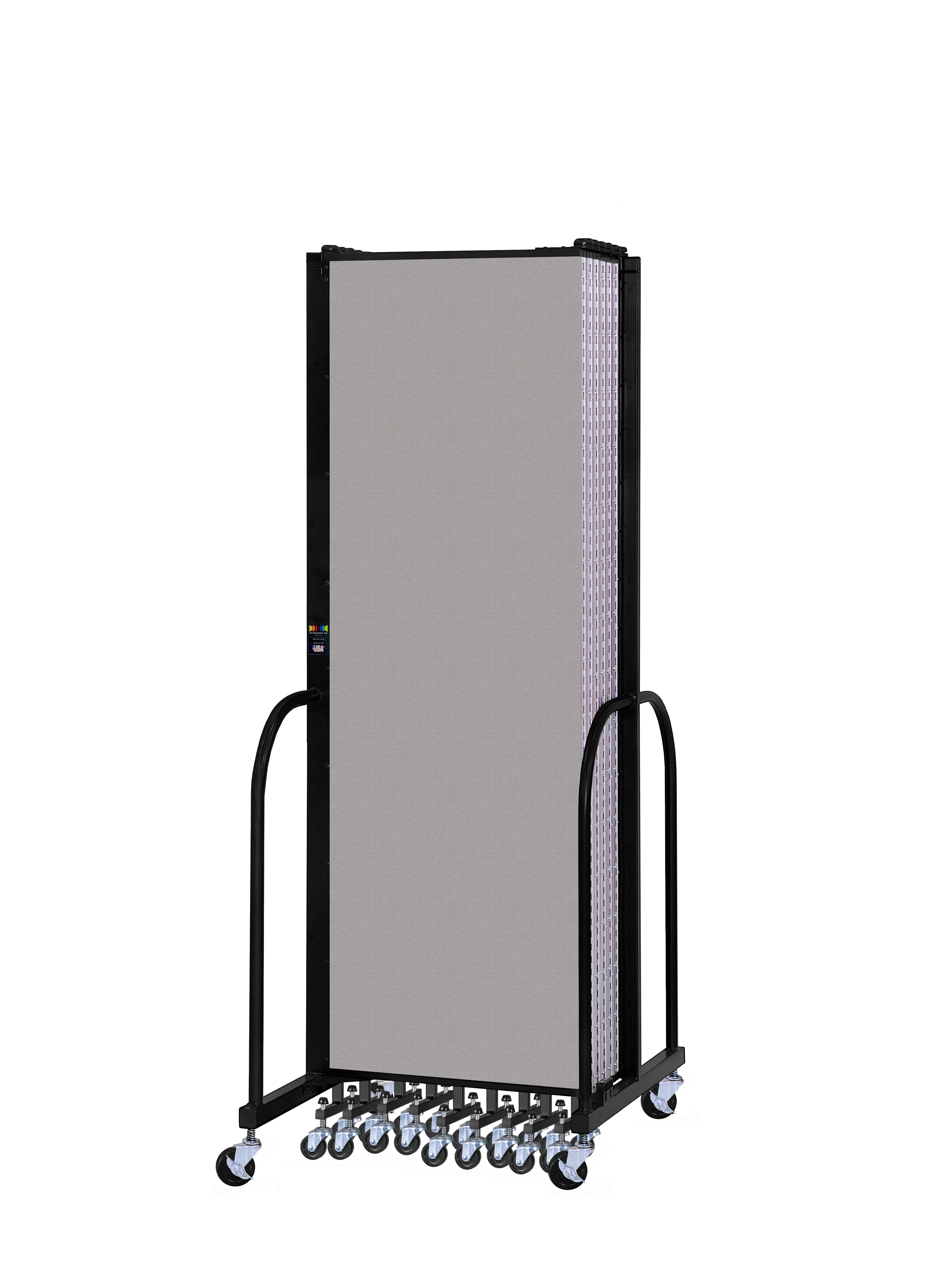 Signature Room Divider - 6' 8"H x 24' 1"L - 13 Panel, Granite, Vinyl