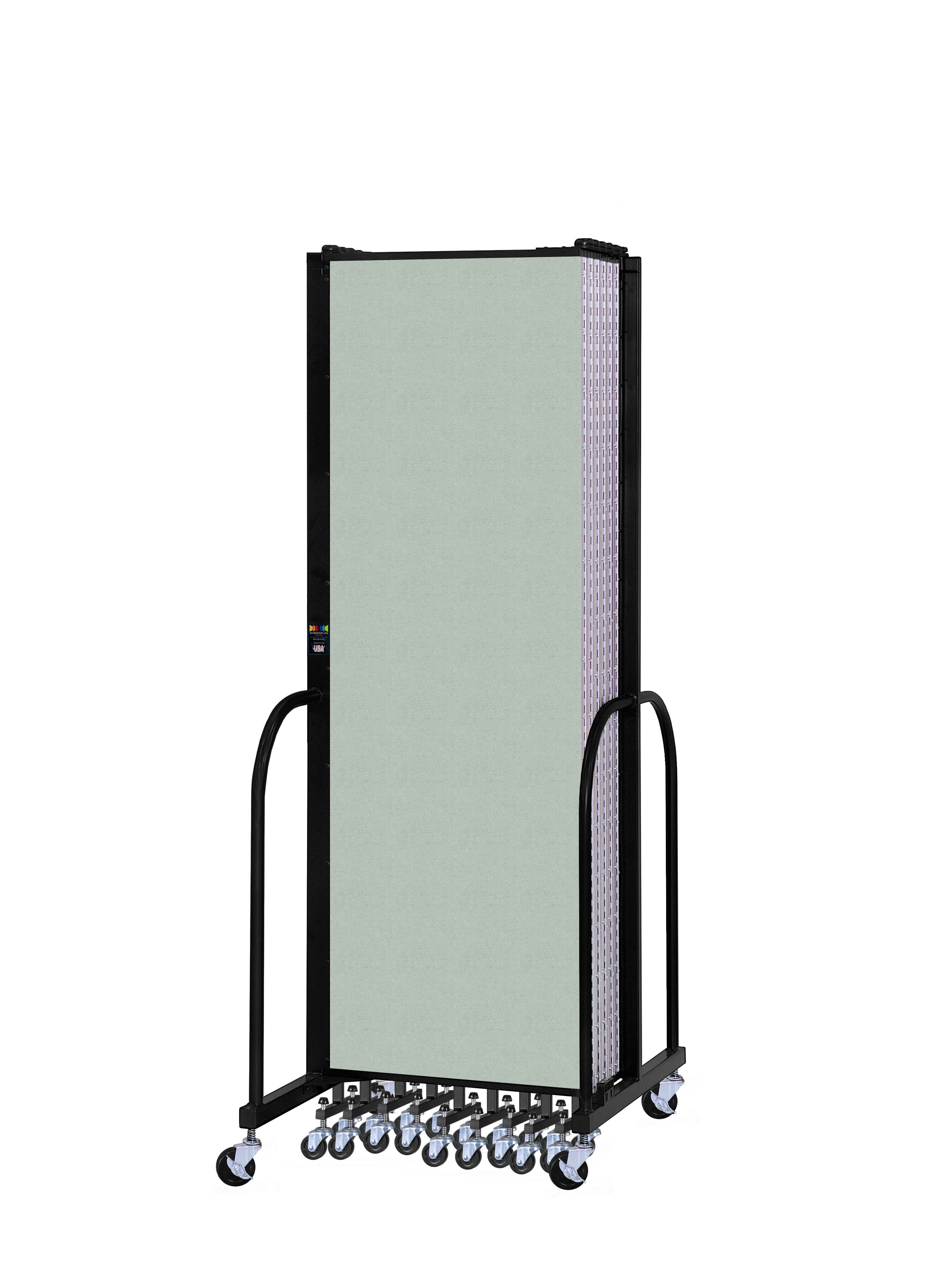 Signature Room Divider - 6' 8"H x 24' 1"L - 13 Panel, Mint, Vinyl