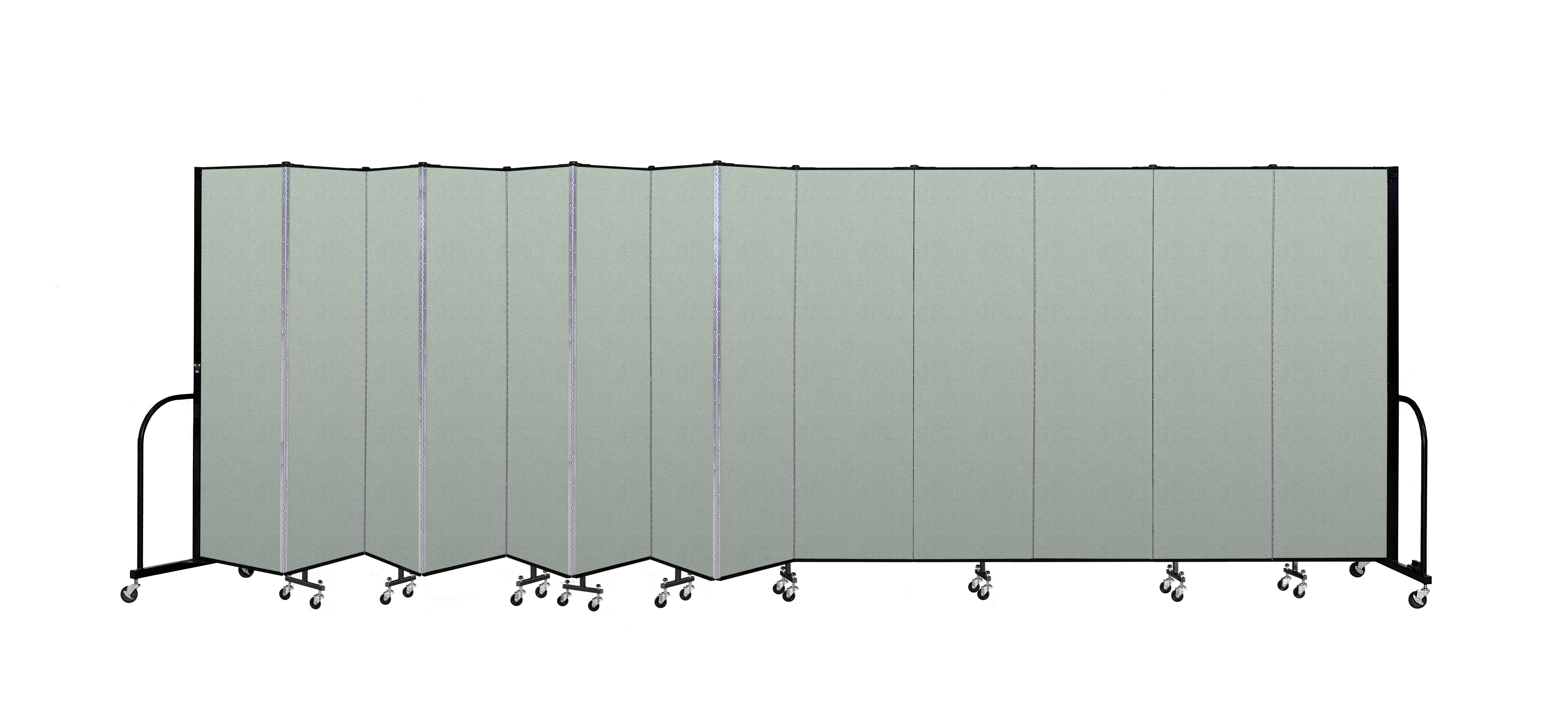 Signature Room Divider - 6' 8"H x 24' 1"L - 13 Panel, Mint, Vinyl