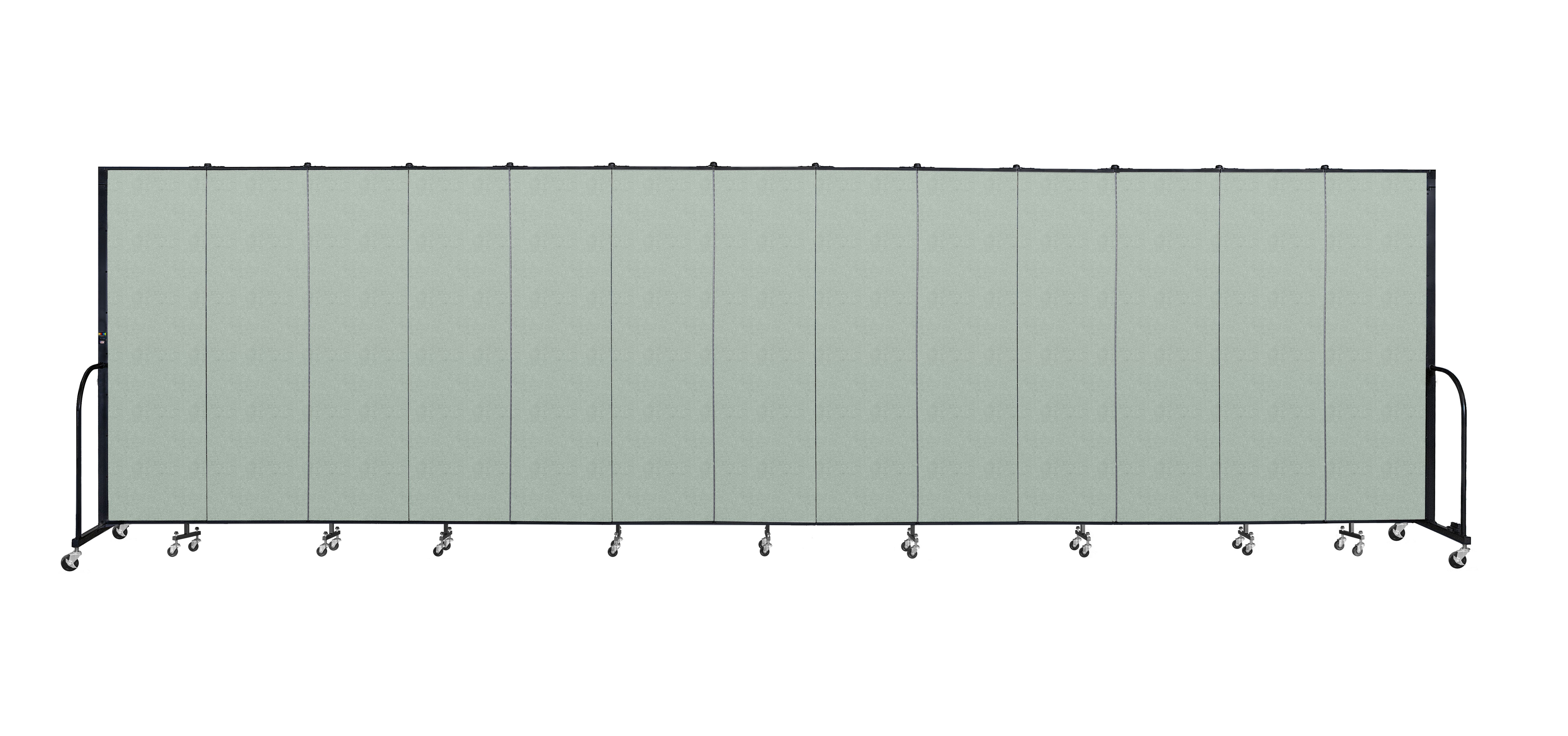 Signature Room Divider - 6' 8"H x 24' 1"L - 13 Panel, Mint, Vinyl
