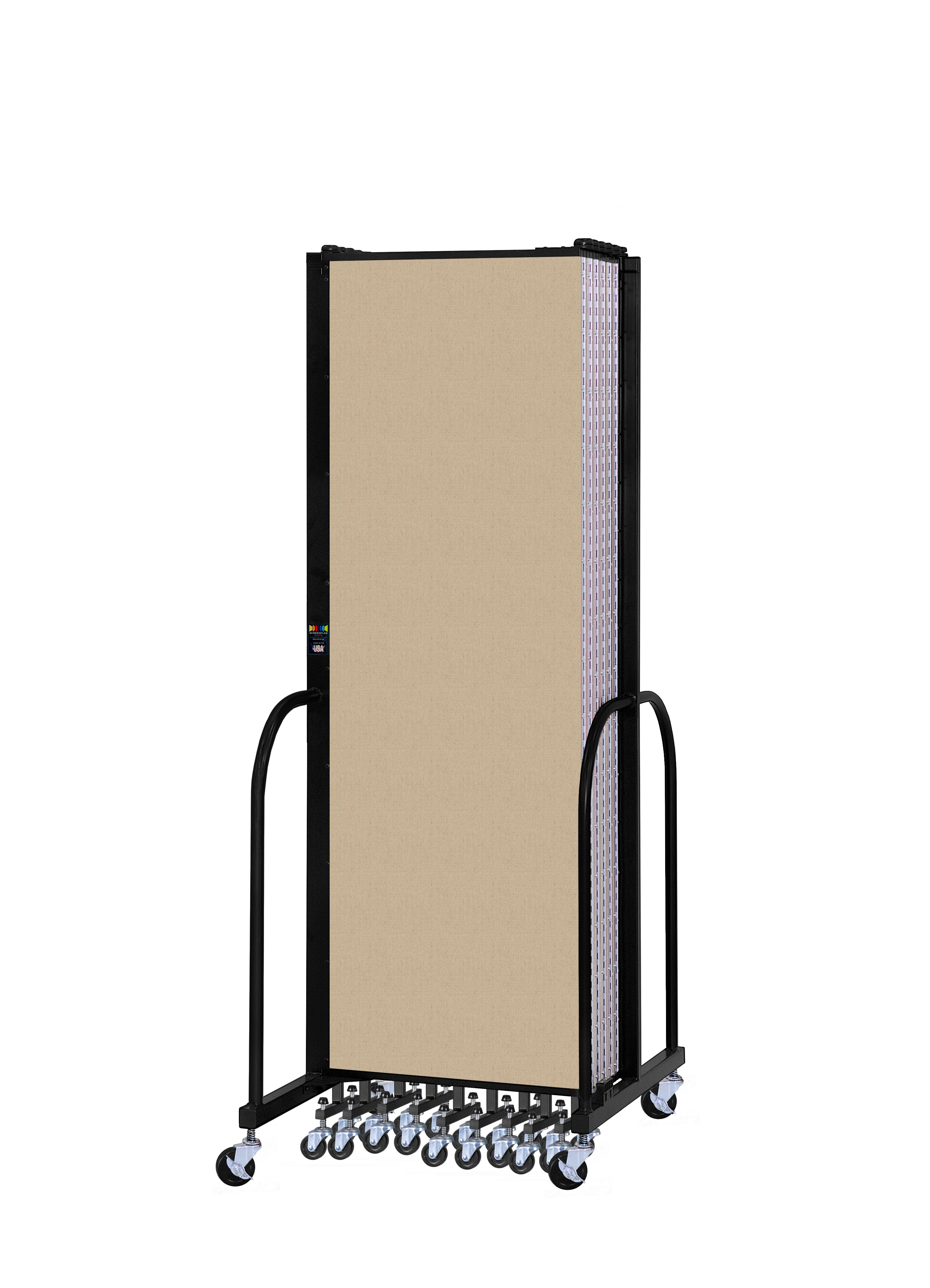 Signature Room Divider - 6' 8"H x 24' 1"L - 13 Panel, Sandalwood, Vinyl
