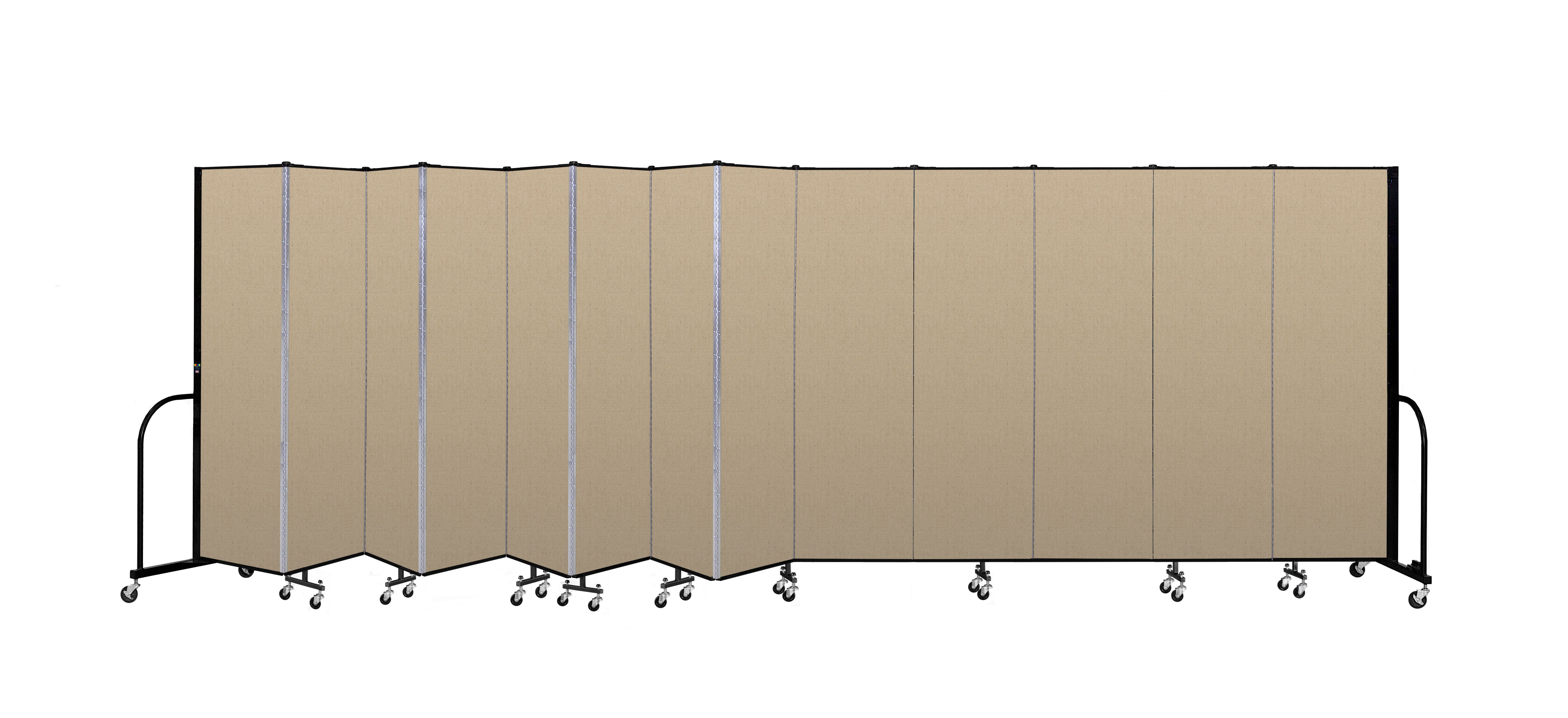 Signature Room Divider - 6' 8"H x 24' 1"L - 13 Panel, Sandalwood, Vinyl