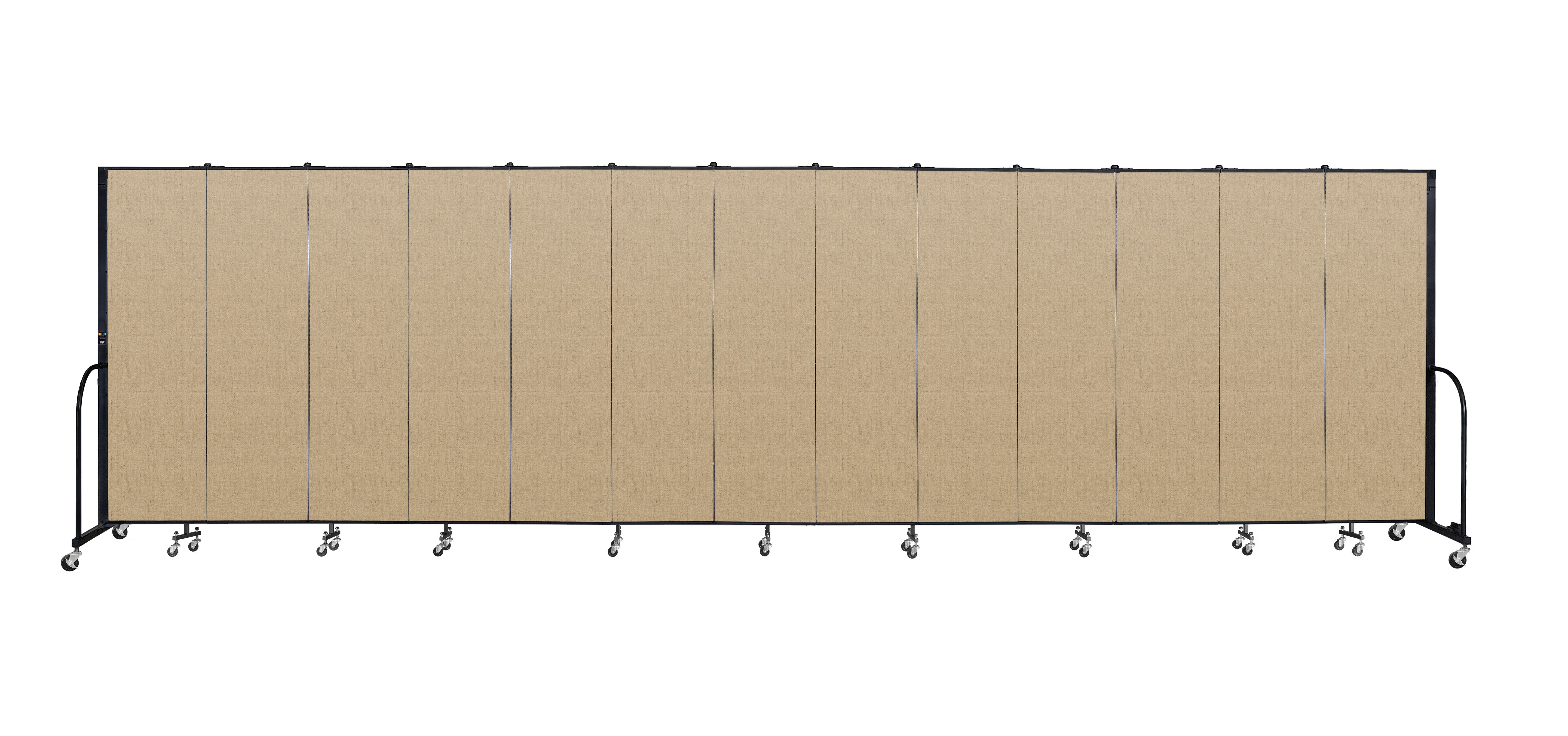 Signature Room Divider - 6' 8"H x 24' 1"L - 13 Panel, Sandalwood, Vinyl