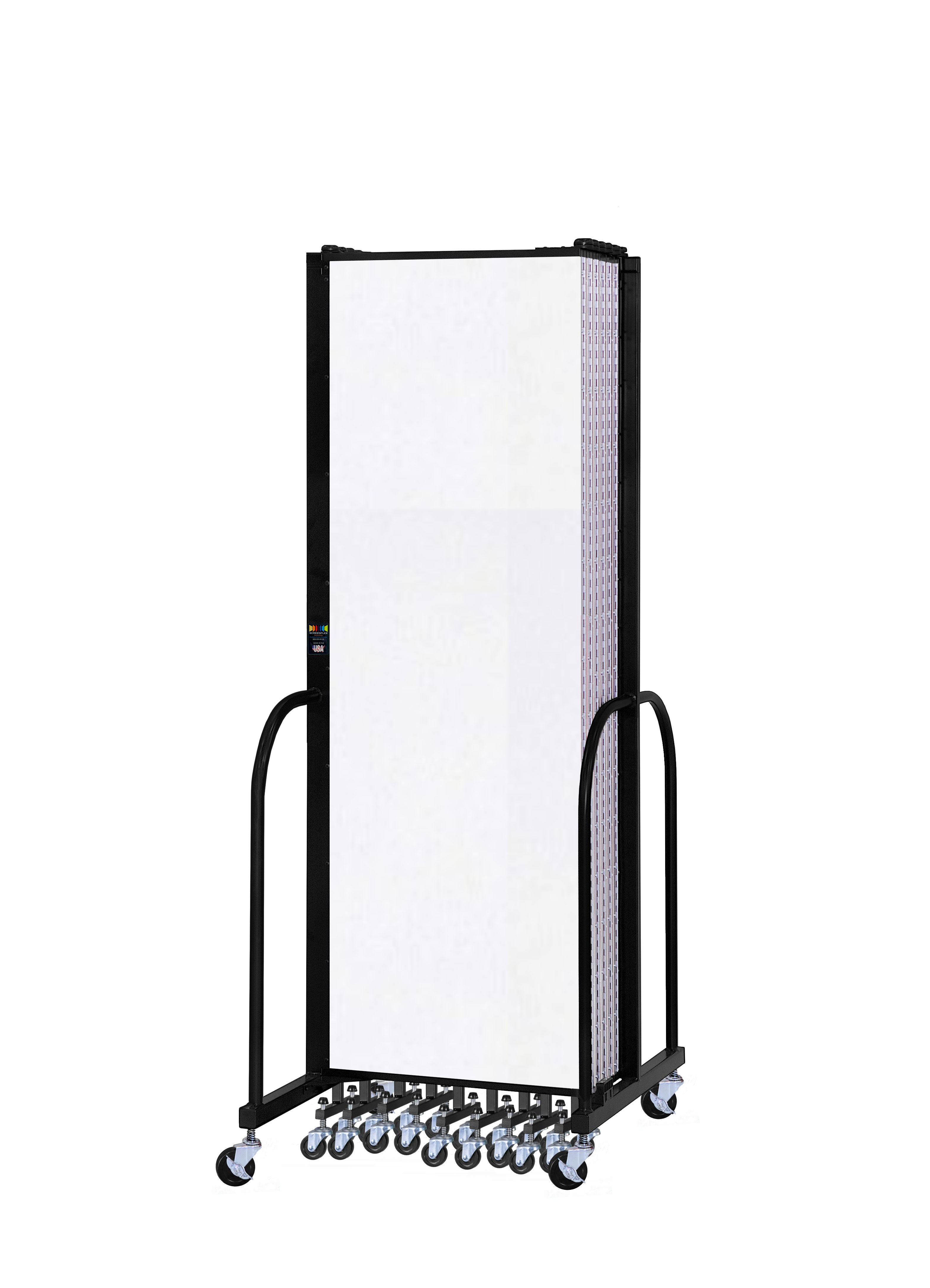 Signature Room Divider - 6' 8"H x 24' 1"L - 13 Panel, Ice, Vinyl