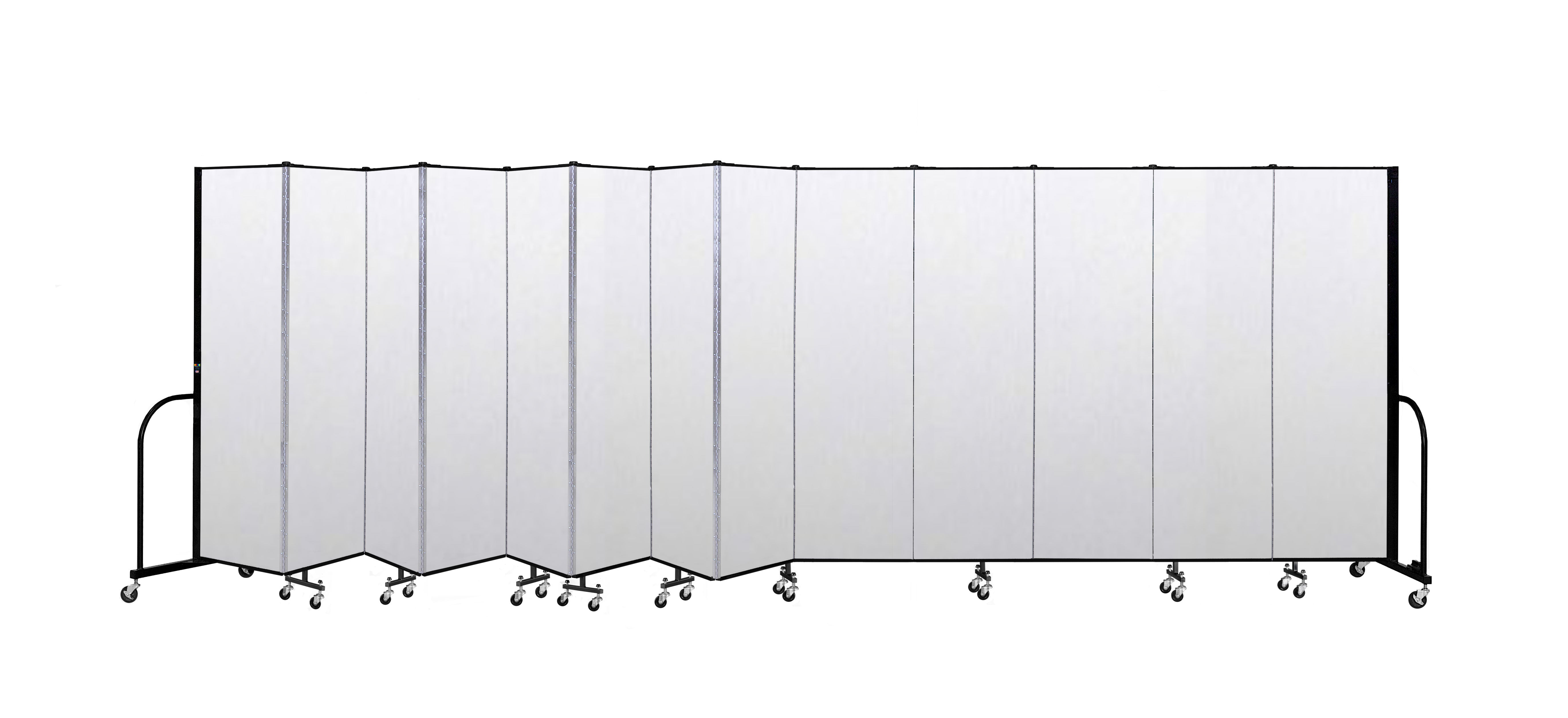 Signature Room Divider - 6' 8"H x 24' 1"L - 13 Panel, Ice, Vinyl