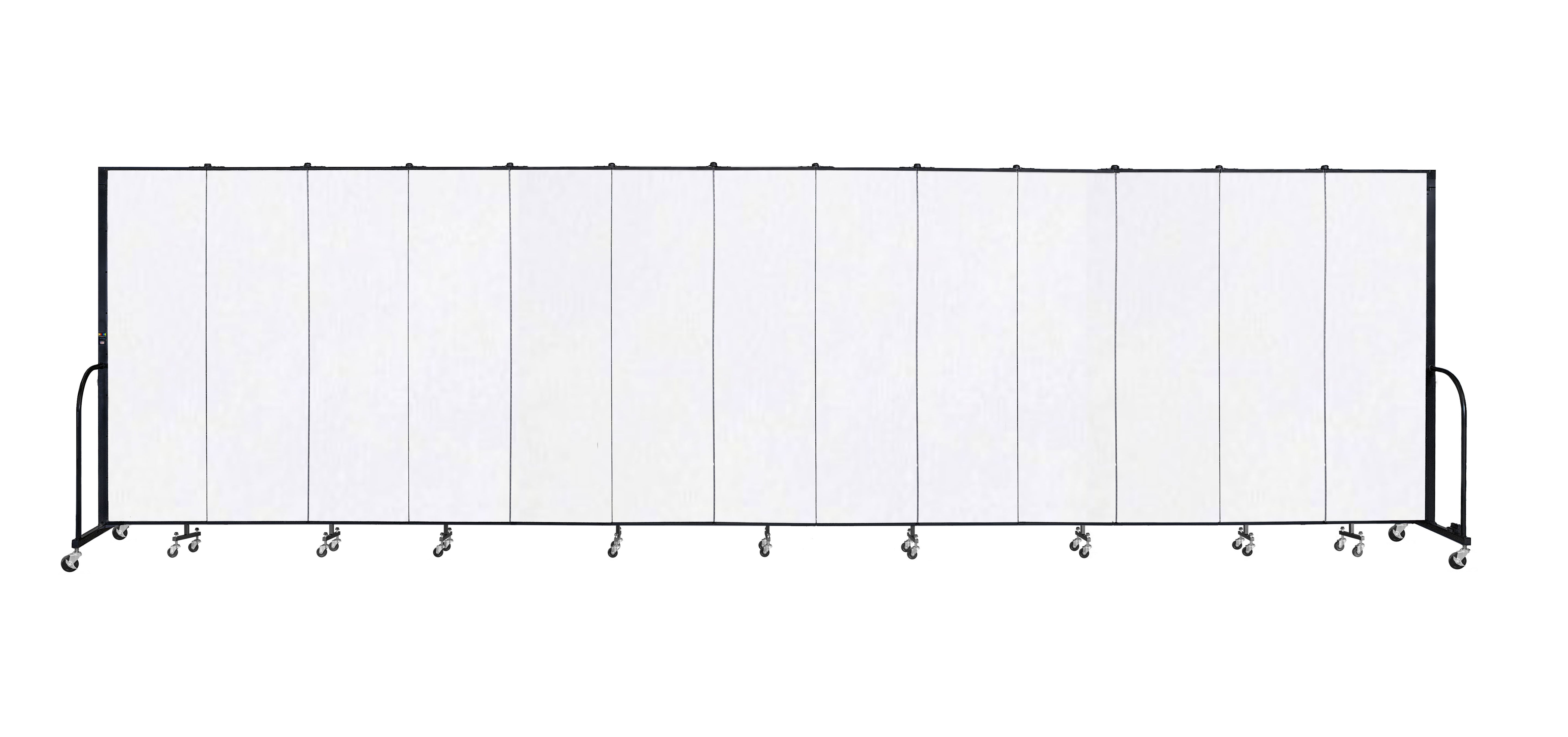 Signature Room Divider - 6' 8"H x 24' 1"L - 13 Panel, Ice, Vinyl