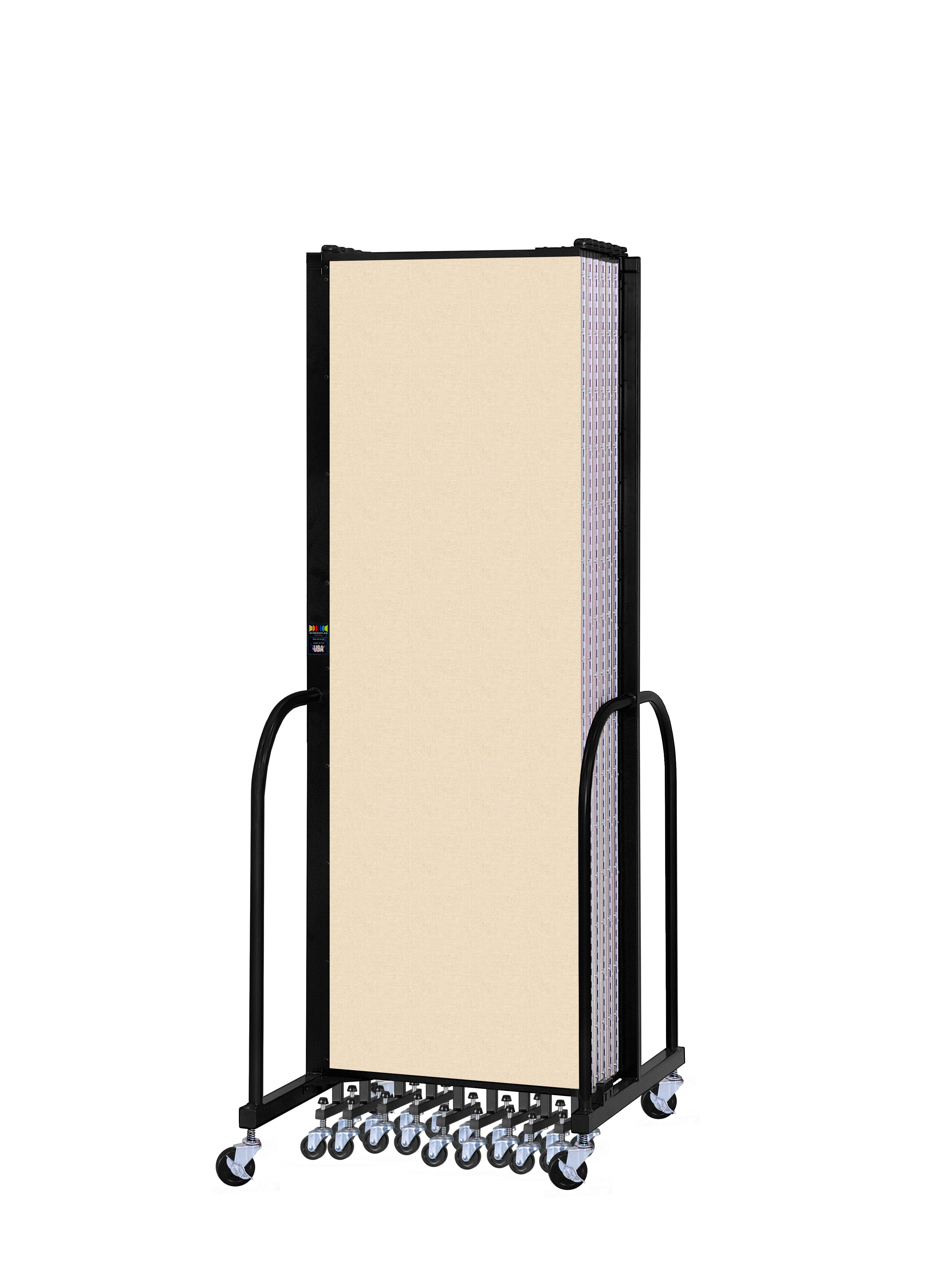 Signature Room Divider - 6' 8"H x 24' 1"L - 13 Panel, Hazelnut, Vinyl