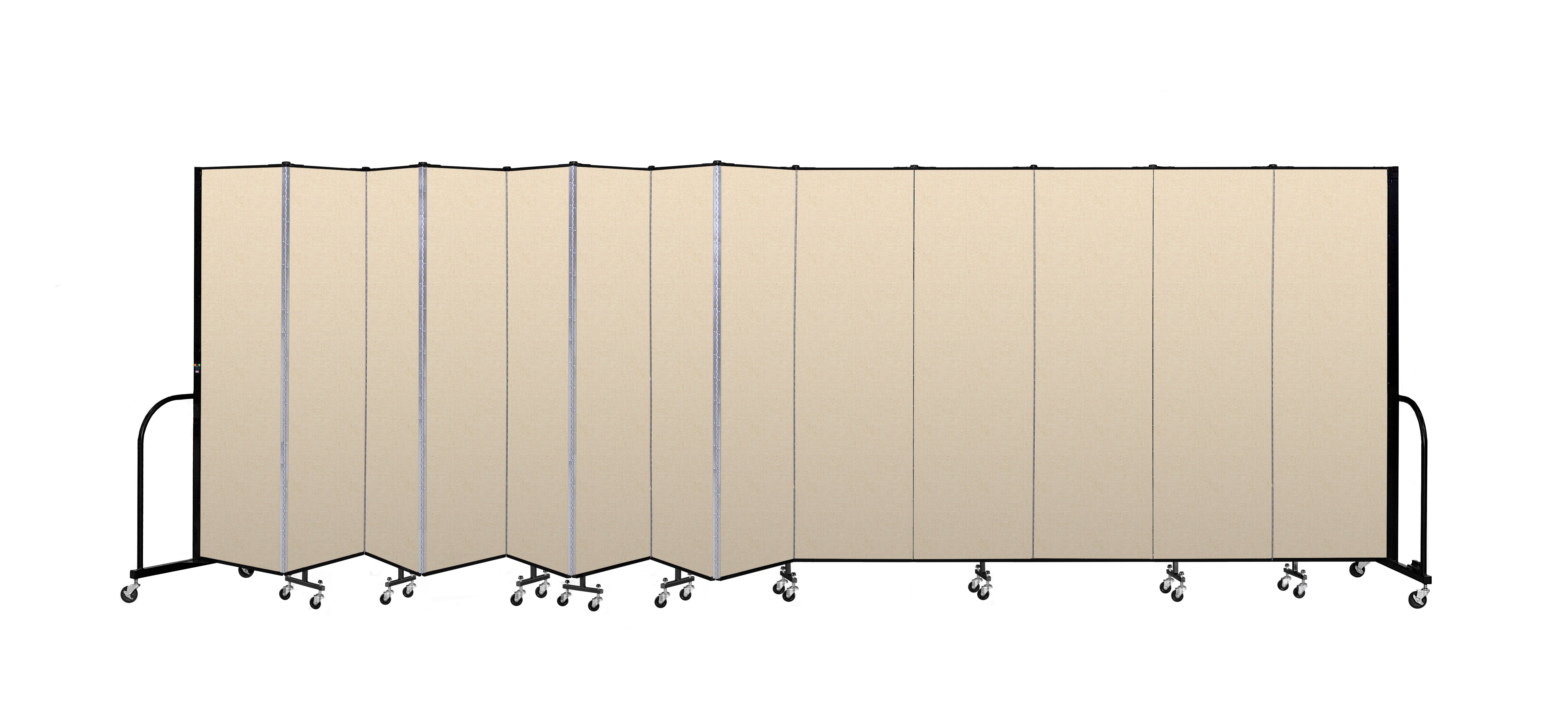 Signature Room Divider - 6' 8"H x 24' 1"L - 13 Panel, Hazelnut, Vinyl