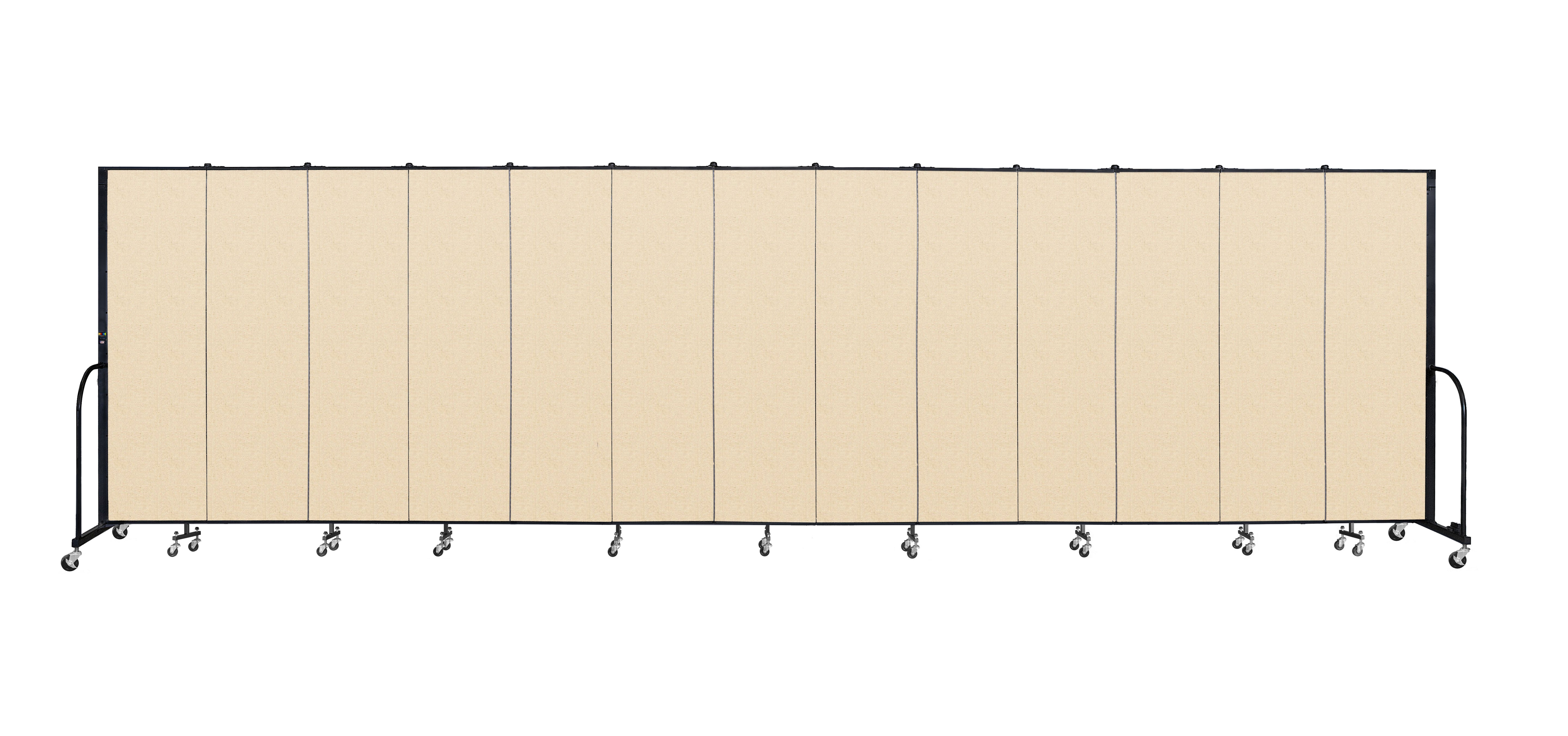 Signature Room Divider - 6' 8"H x 24' 1"L - 13 Panel, Hazelnut, Vinyl