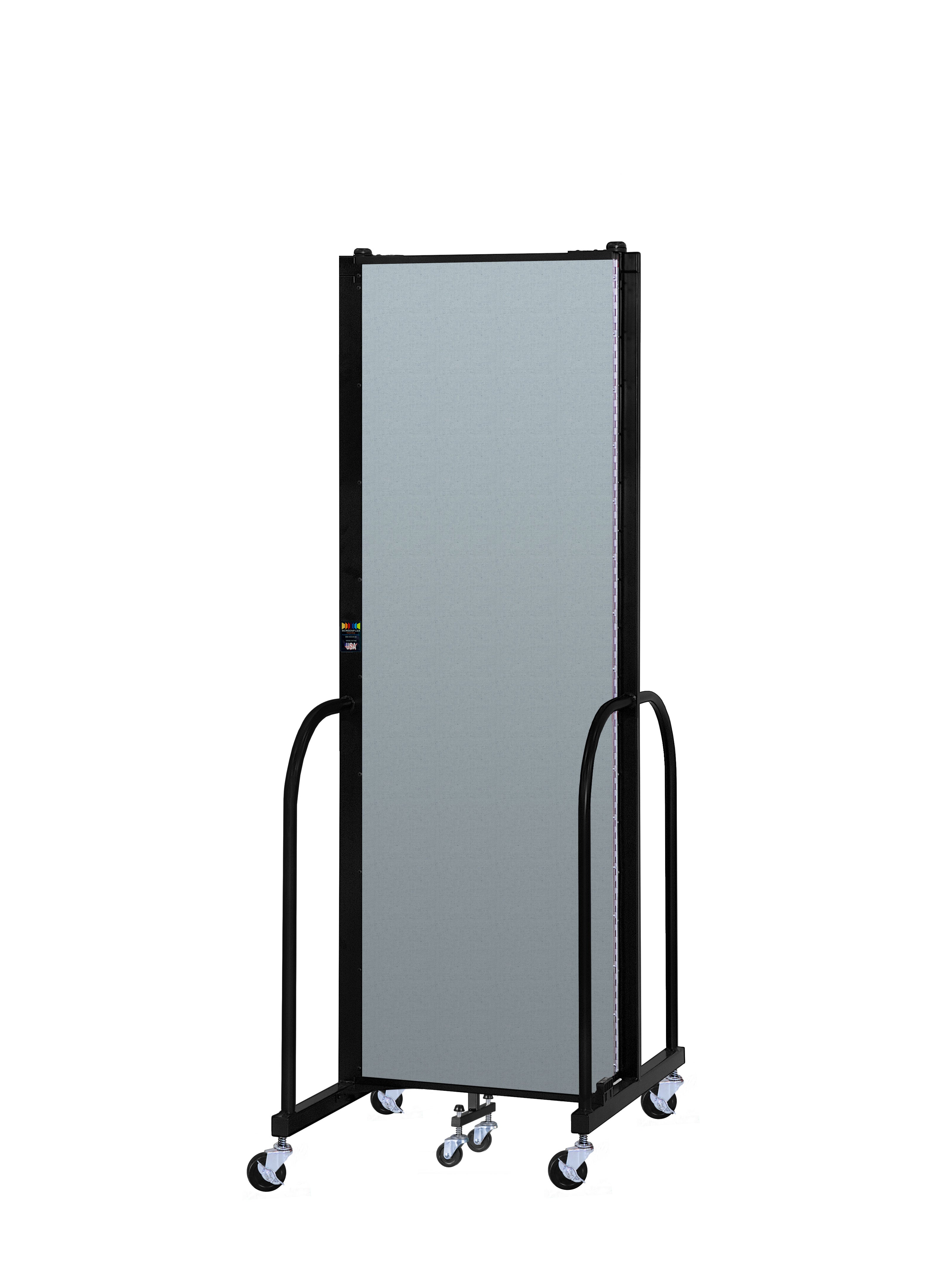 Signature Room Divider - 6' 8"H x 5' 9"L - 3 Panel, Blue Tide, Vinyl