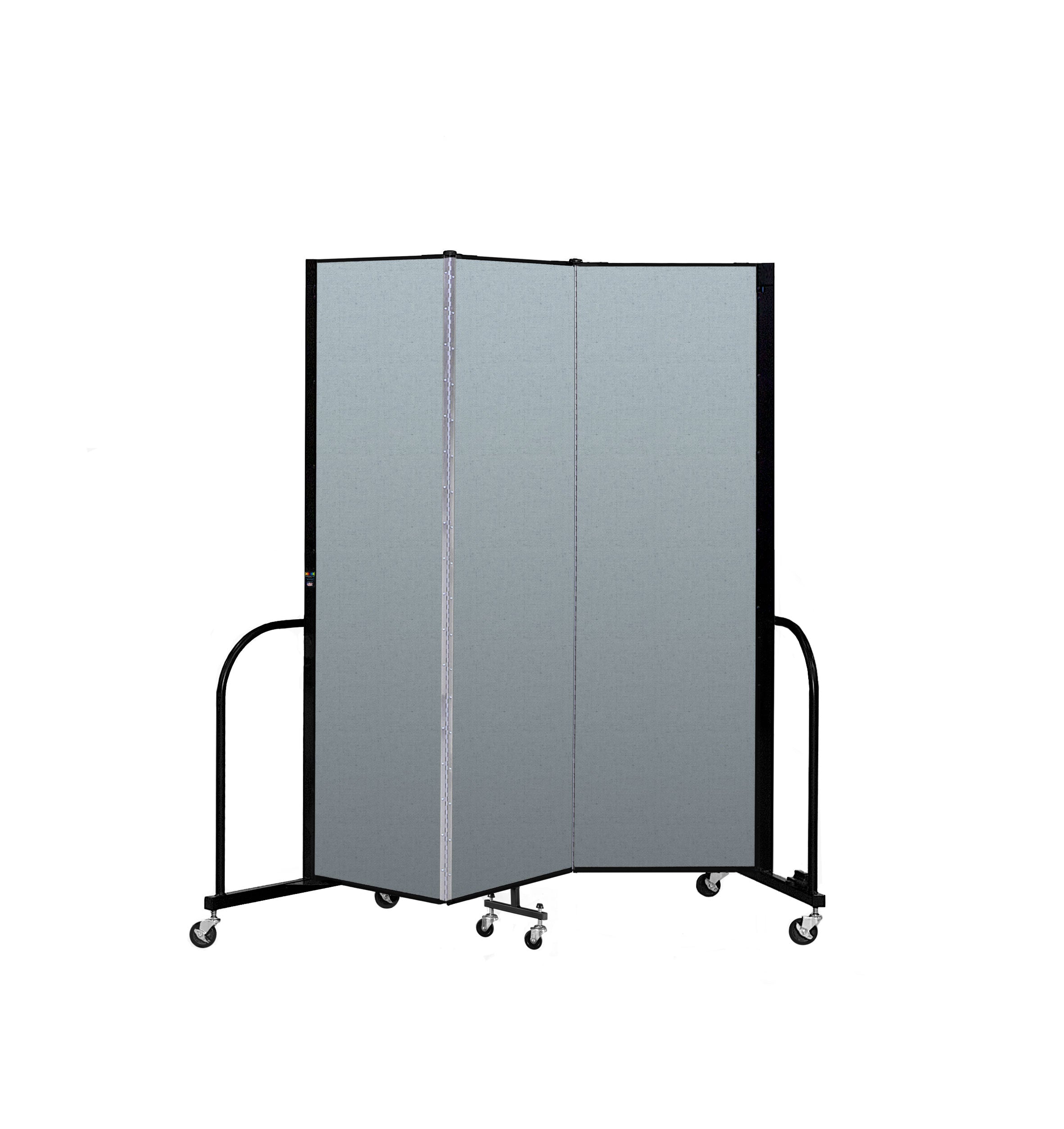 Signature Room Divider - 6' 8"H x 5' 9"L - 3 Panel, Blue Tide, Vinyl