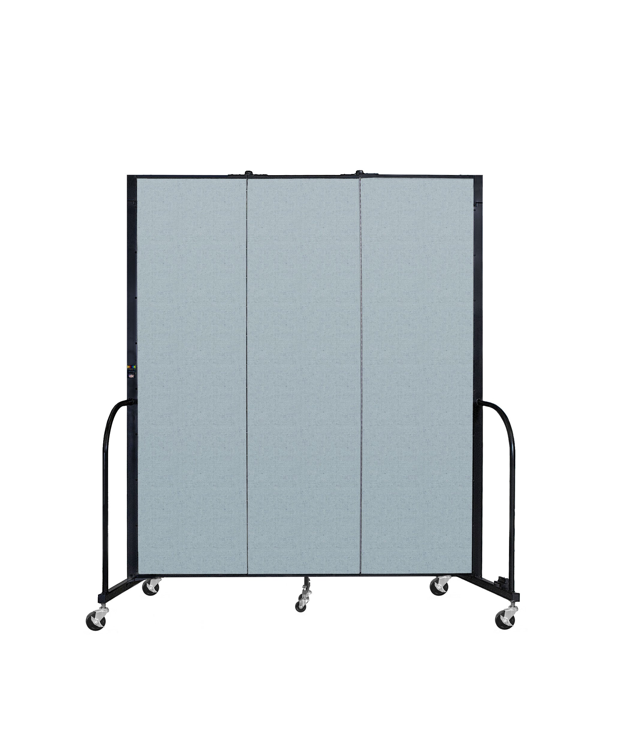 Signature Room Divider - 6' 8"H x 5' 9"L - 3 Panel, Blue Tide, Vinyl