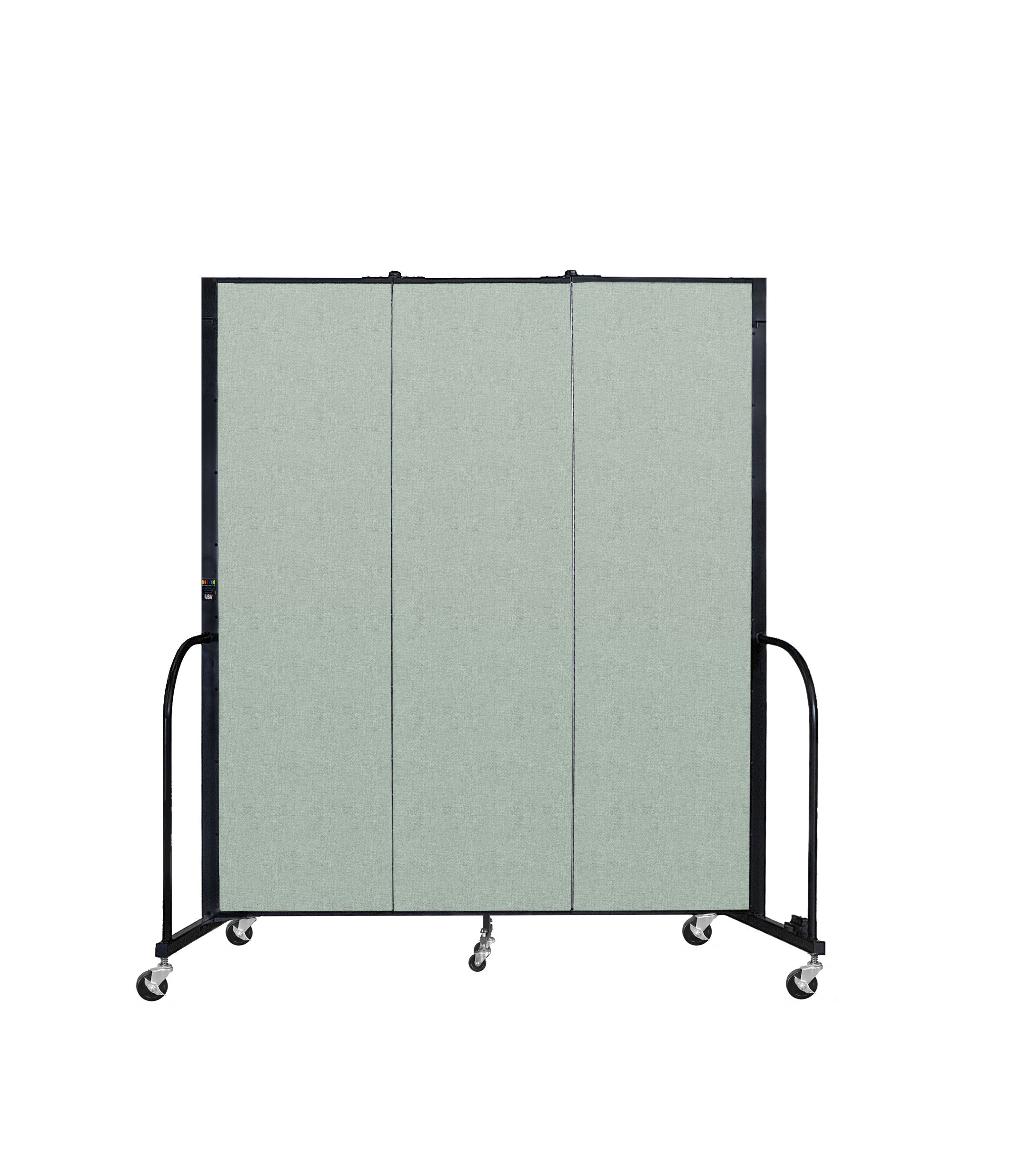 Signature Room Divider - 6' 8"H x 5' 9"L - 3 Panel, Mint, Vinyl
