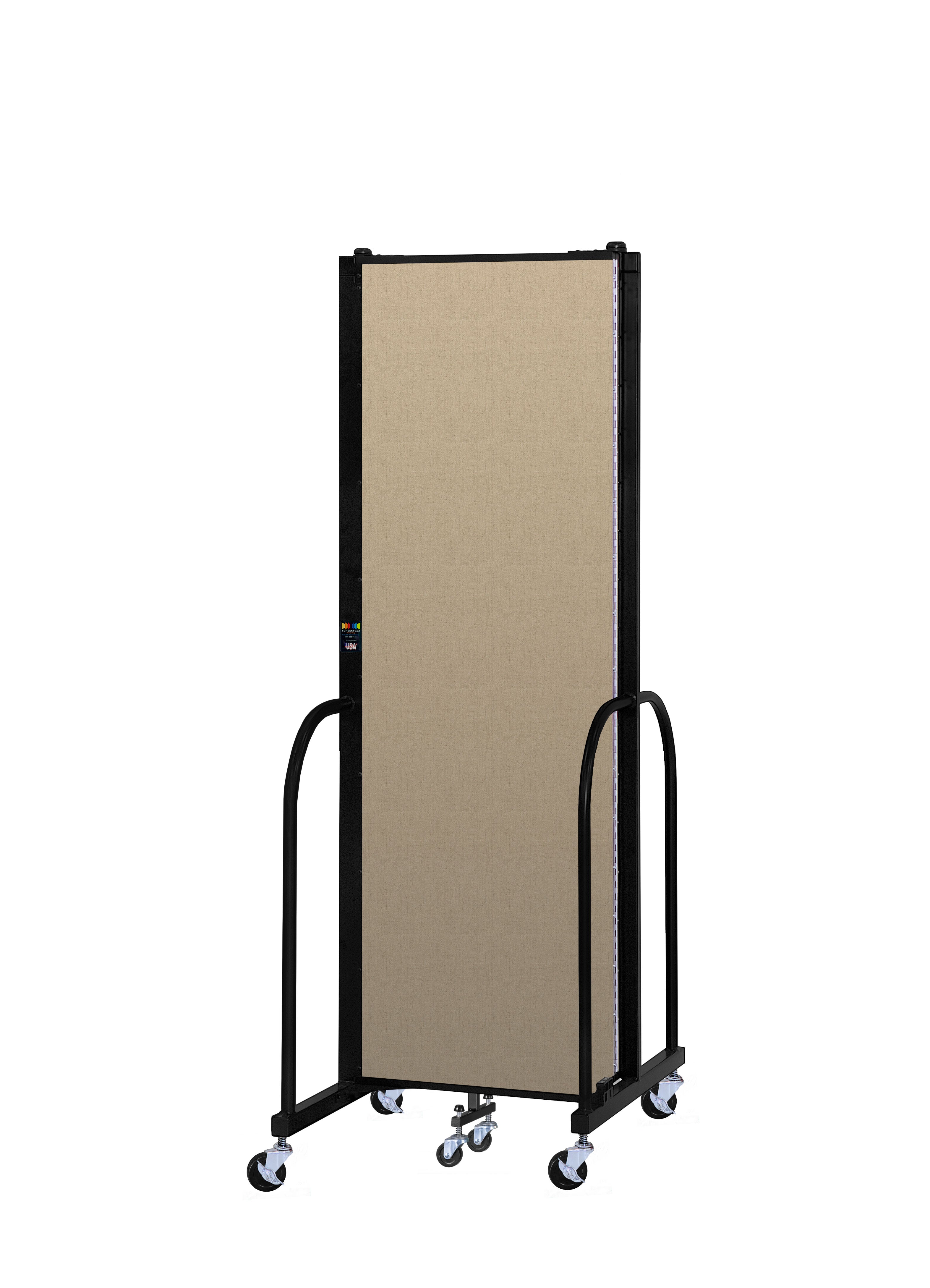 Signature Room Divider - 6' 8"H x 5' 9"L - 3 Panel, Sandalwood, Vinyl
