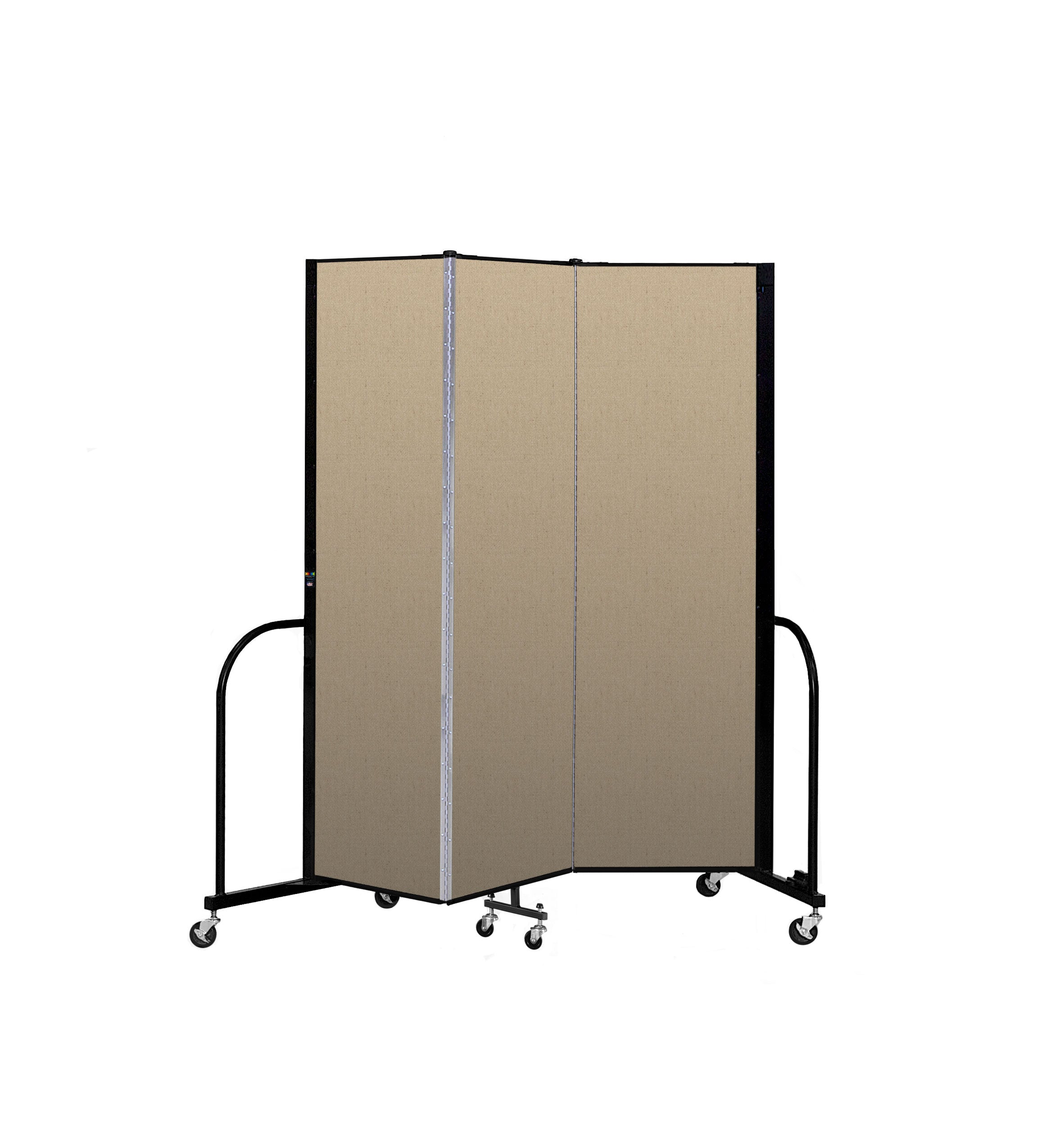 Signature Room Divider - 6' 8"H x 5' 9"L - 3 Panel, Sandalwood, Vinyl