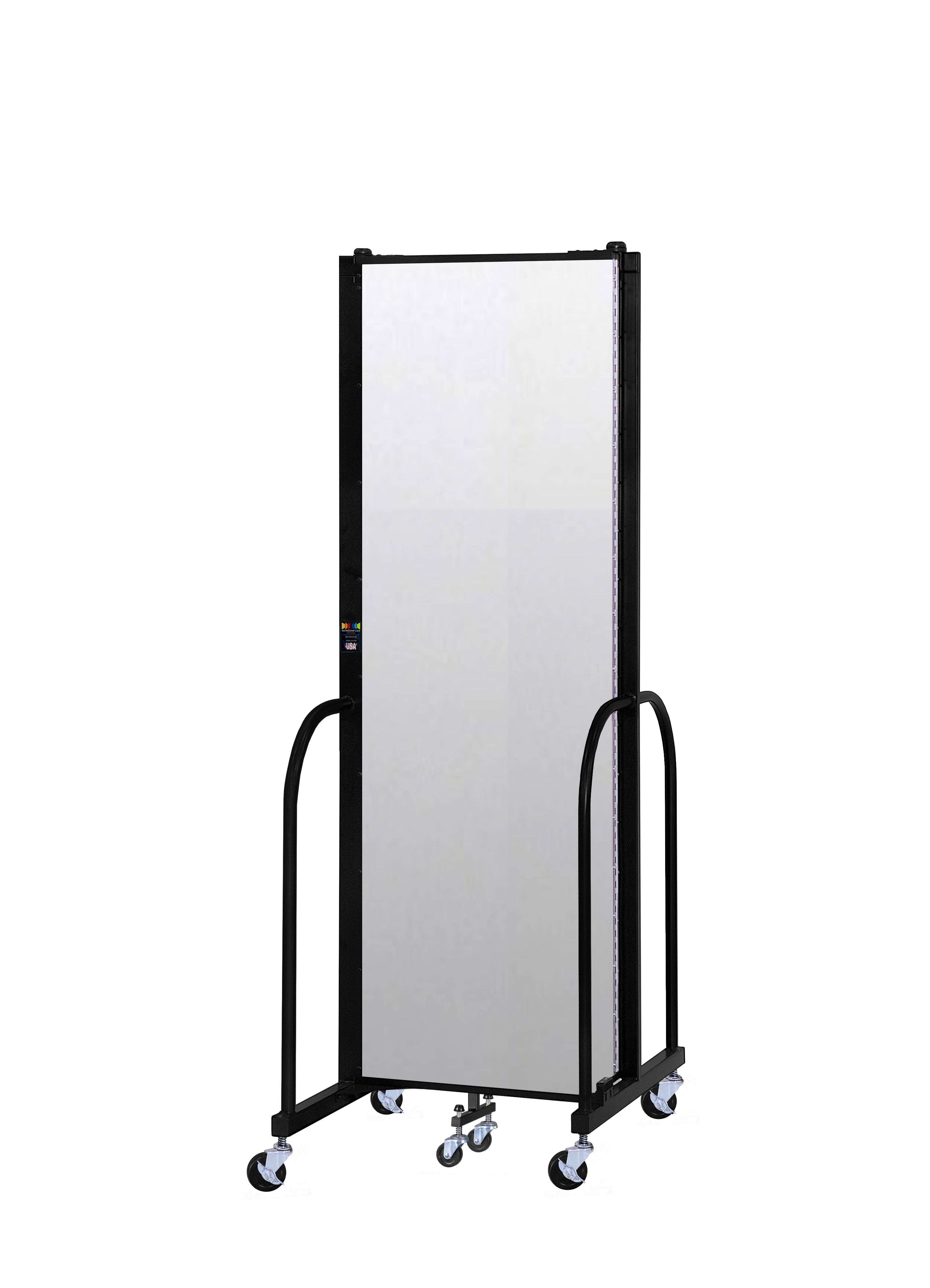 Signature Room Divider - 6' 8"H x 5' 9"L - 3 Panel, Ice, Vinyl