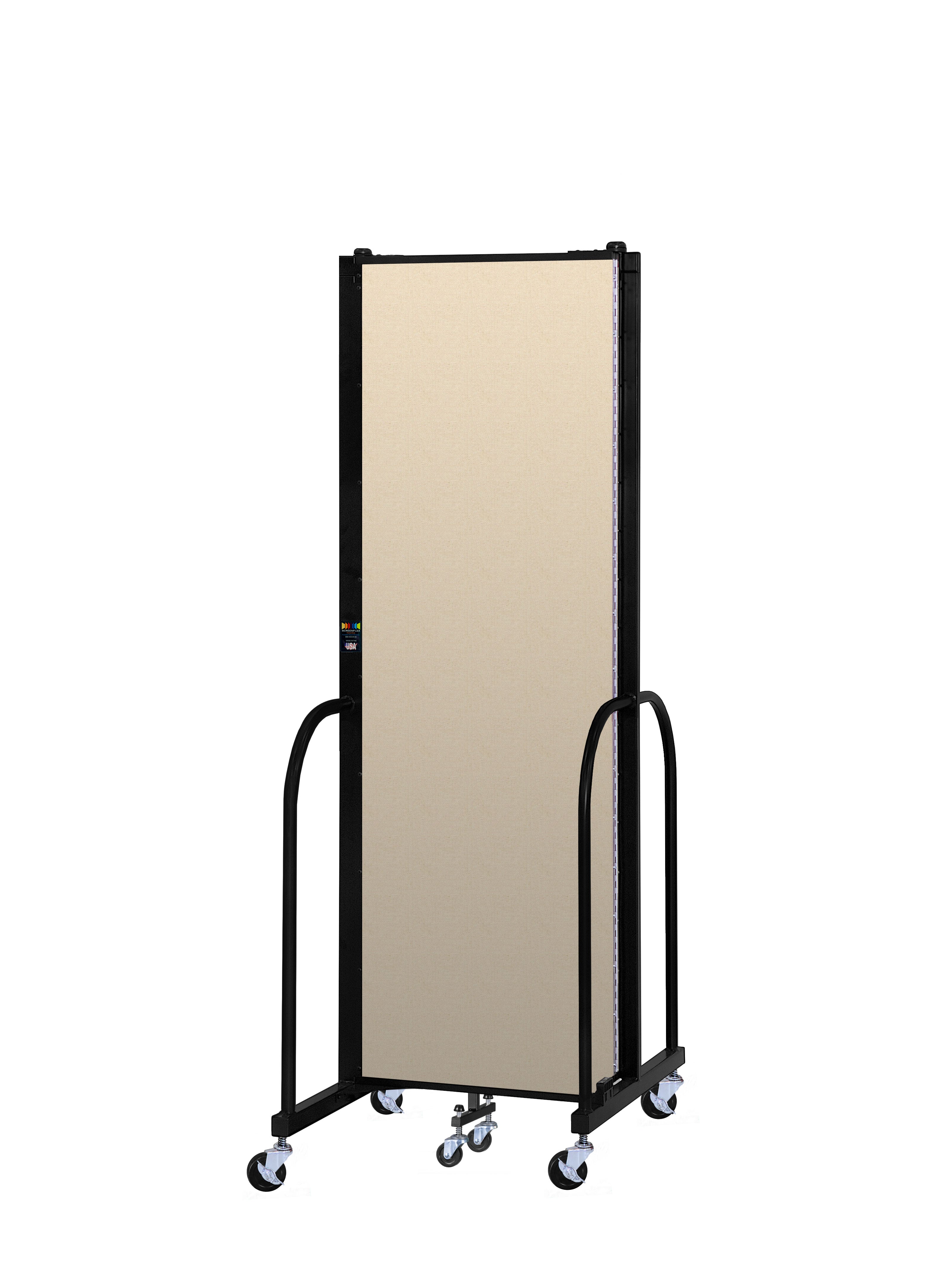 Signature Room Divider - 6' 8"H x 5' 9"L - 3 Panel, Hazelnut, Vinyl