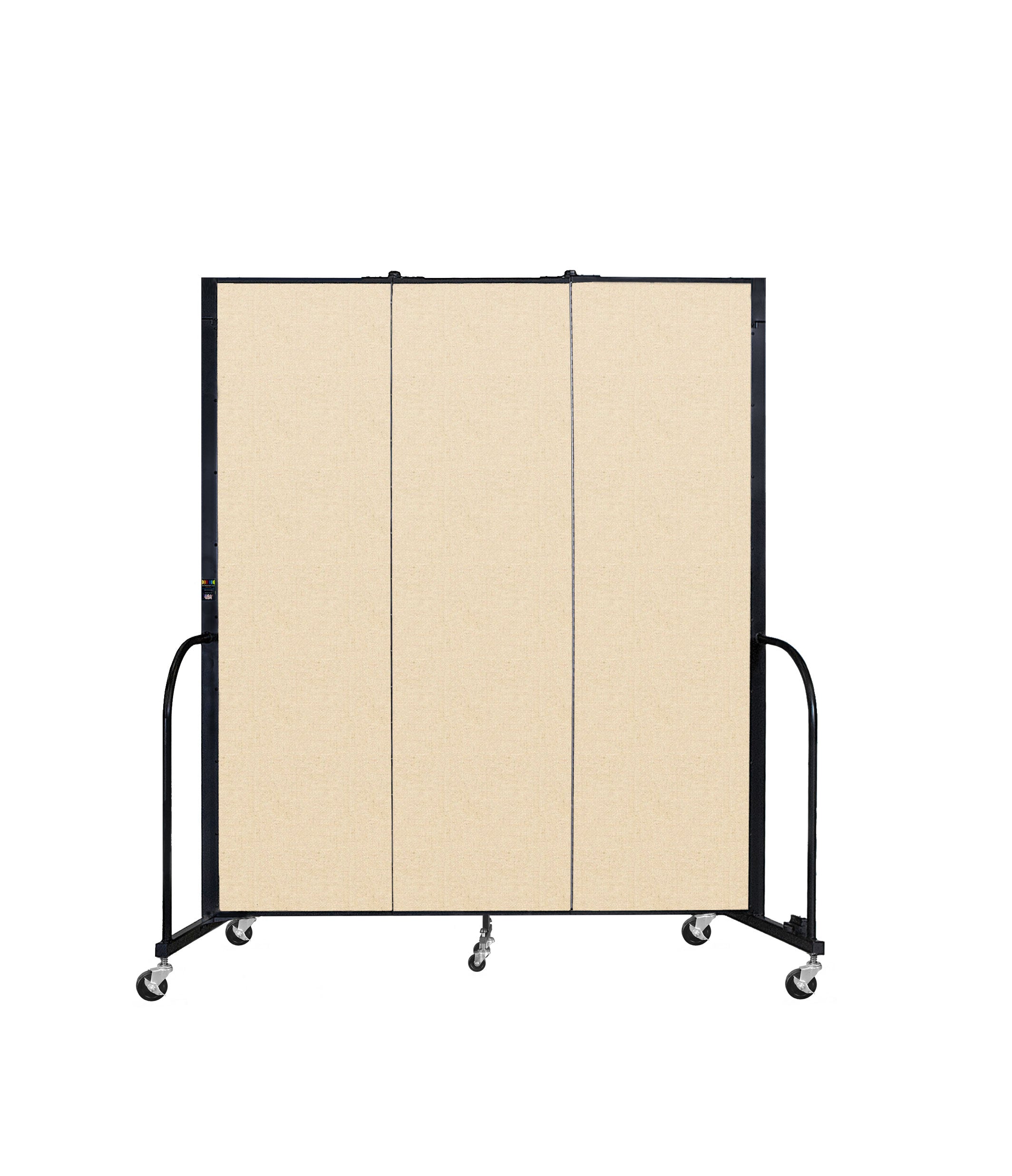 Signature Room Divider - 6' 8"H x 5' 9"L - 3 Panel, Hazelnut, Vinyl