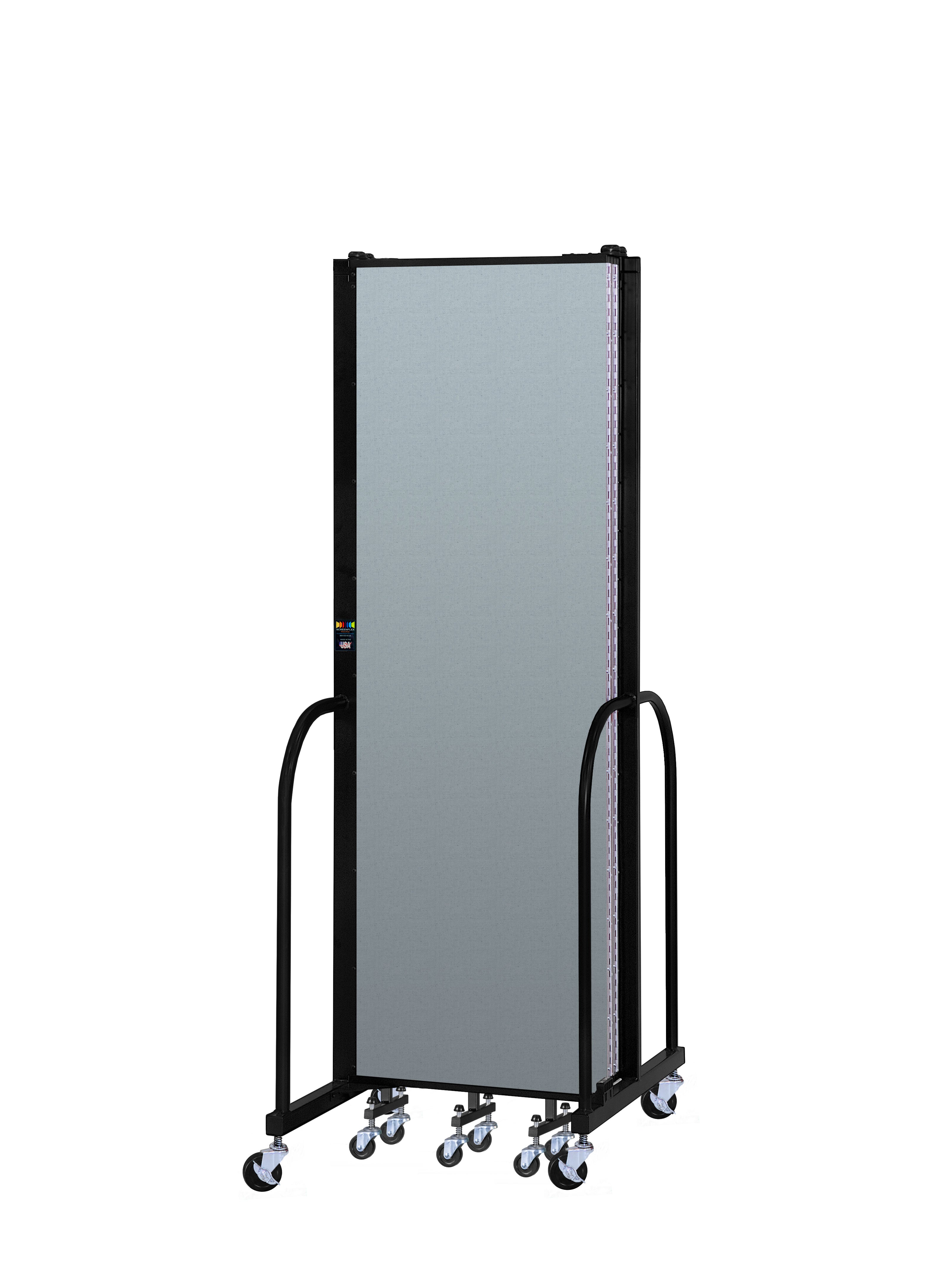 Signature Room Divider - 6' 8"H x 9' 5"L - 5 Panel, Blue Tide, Vinyl