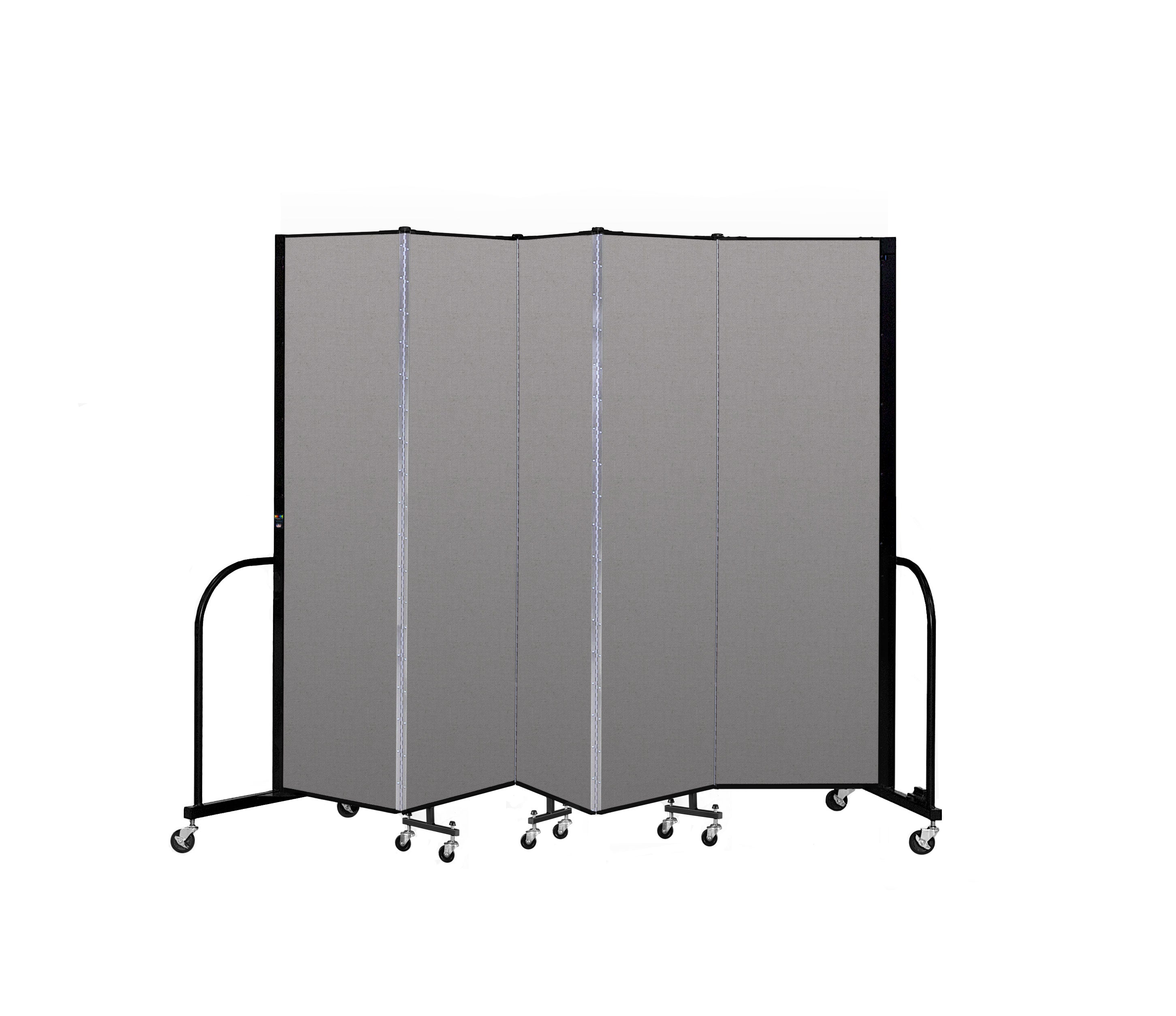 Signature Room Divider - 6' 8"H x 9' 5"L - 5 Panel, Granite, Vinyl