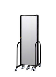 Signature Room Divider - 6' 8"H x 9' 5"L - 5 Panel, Ice, Vinyl
