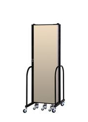 Signature Room Divider - 6' 8"H x 9' 5"L - 5 Panel, Hazelnut, Vinyl