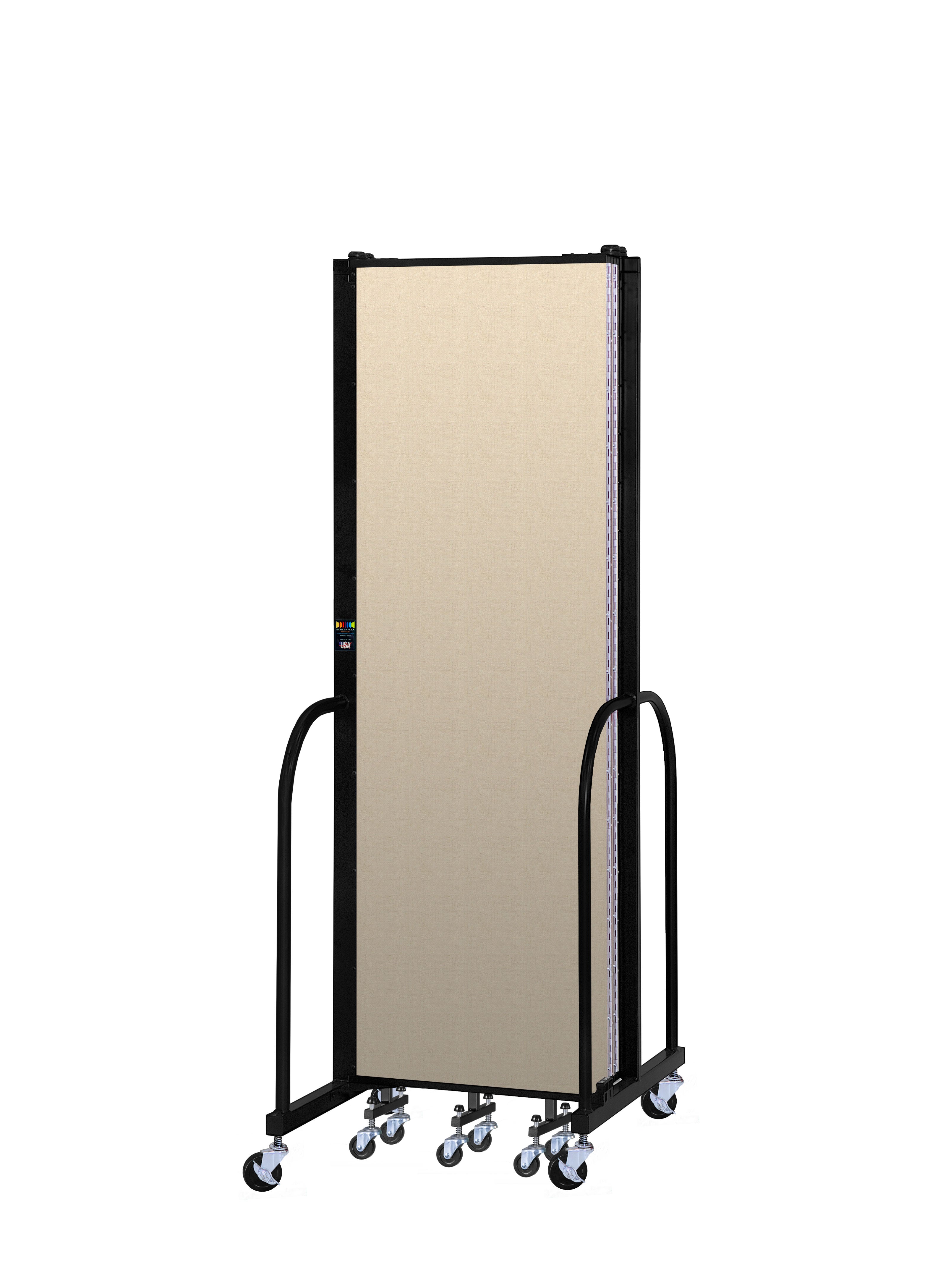 Signature Room Divider - 6' 8"H x 9' 5"L - 5 Panel, Hazelnut, Vinyl