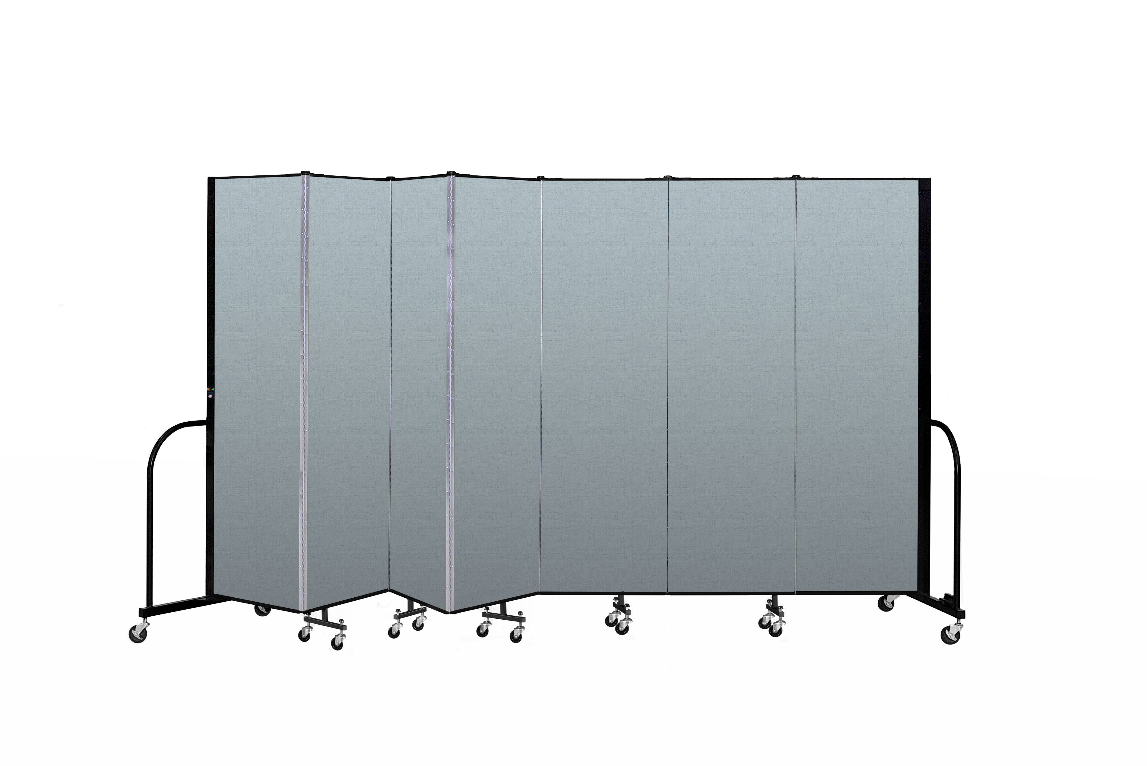 Signature Room Divider - 6' 8"H x 13' 1"L - 7 Panel, Blue Tide, Vinyl