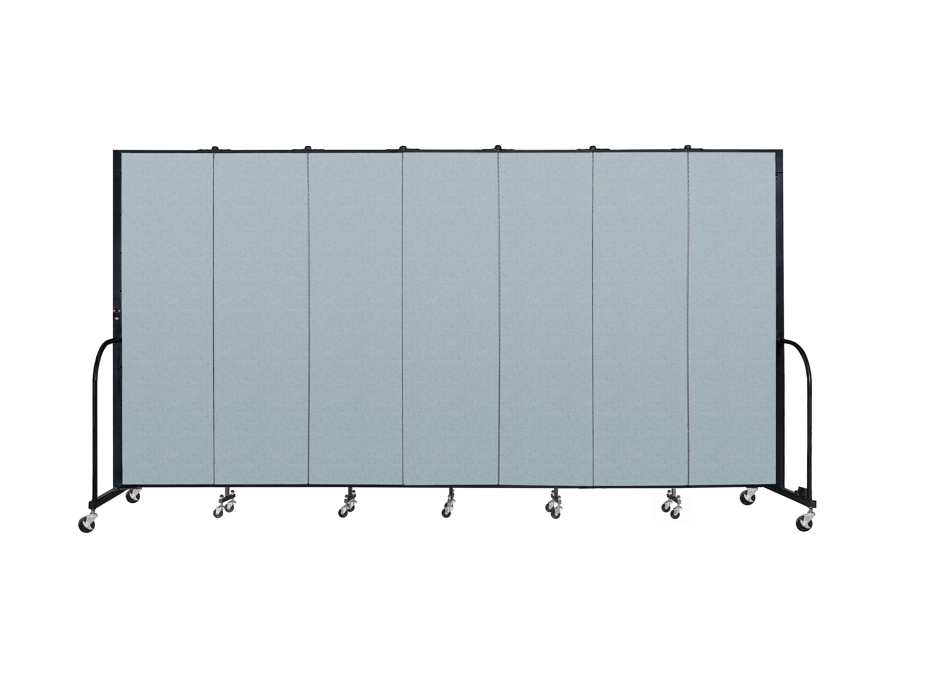 Signature Room Divider - 6' 8"H x 13' 1"L - 7 Panel, Blue Tide, Vinyl